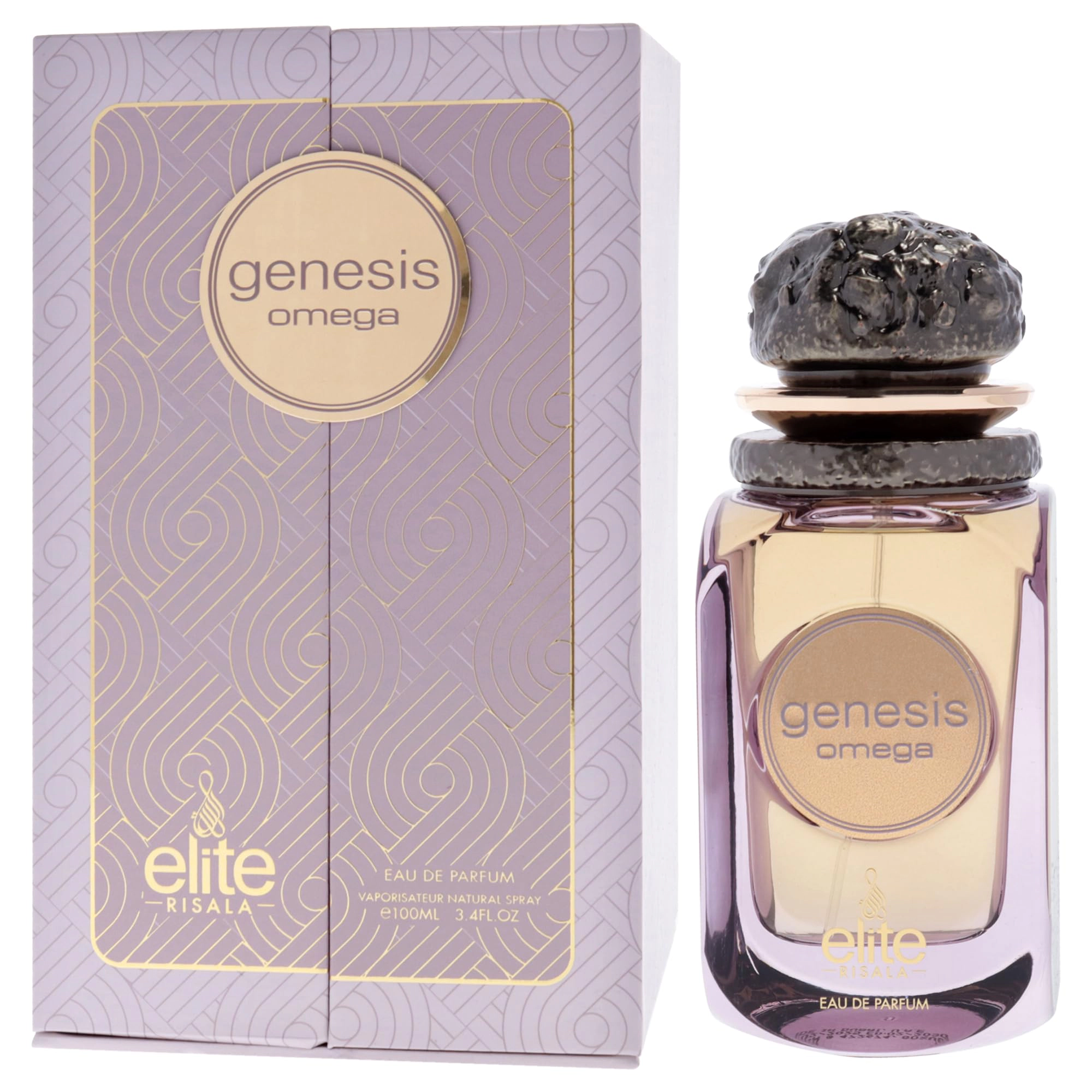 Risala Elite Genesis Omega Eau de Parfum for Men, Woody Aromatic Aquatic 3.4 oz Spray