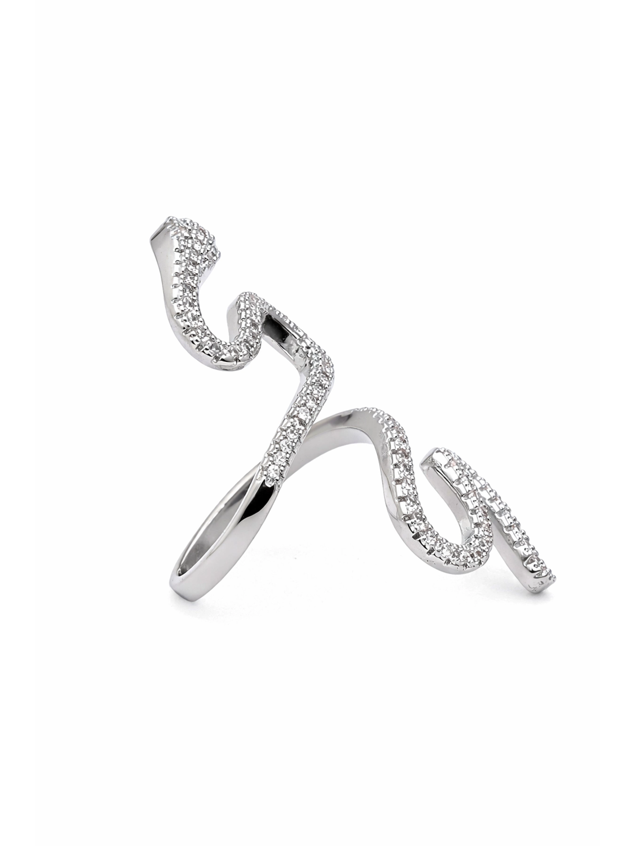 AGP Paris Women's Pave Snake Coiled Ring