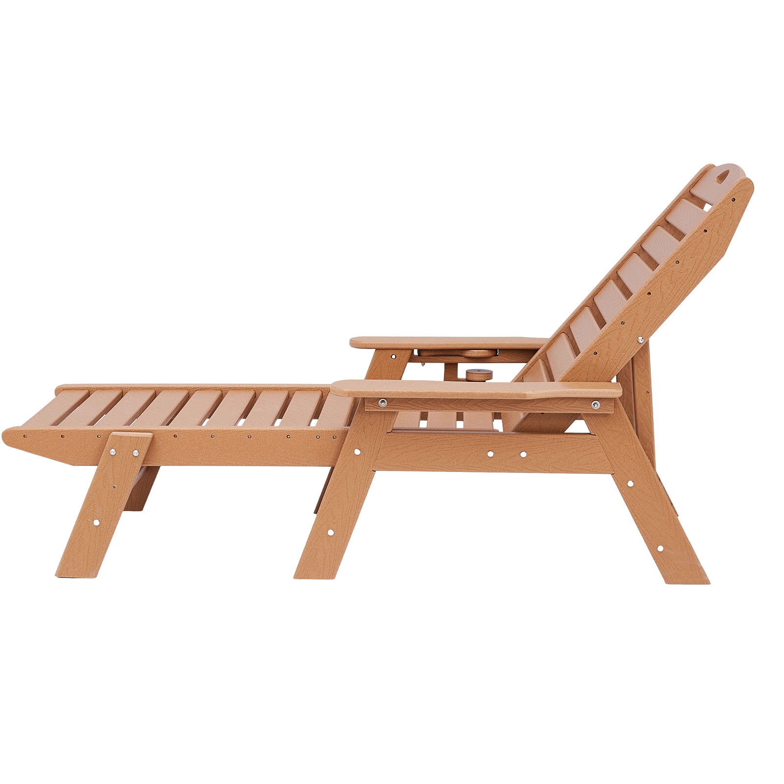 HONGGE Chaise Lounge Chair 400 lbs Weight Capacity 6 Positions Adjustable Patio Outdoor HDPE