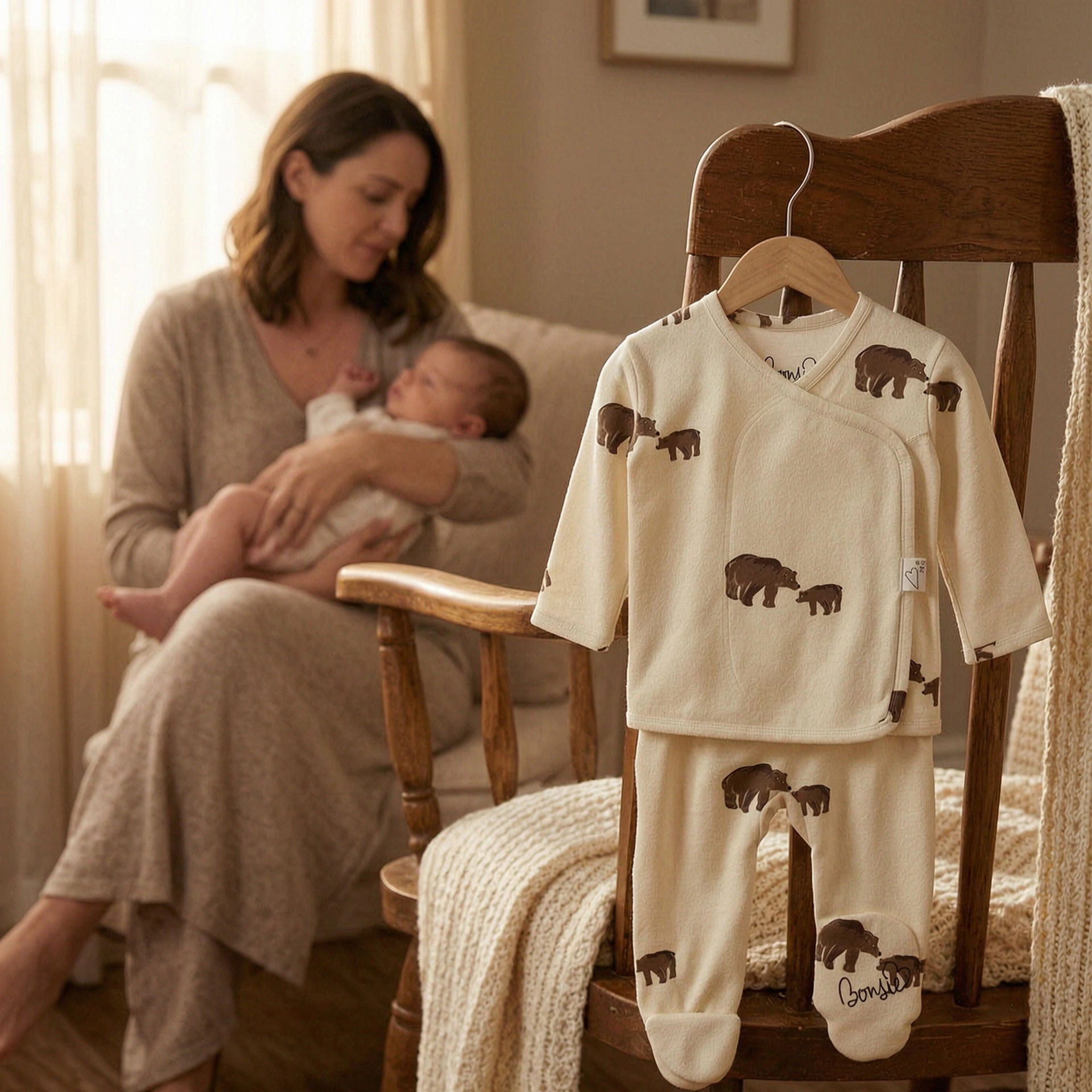 Bonsie Footie - Mama Bear