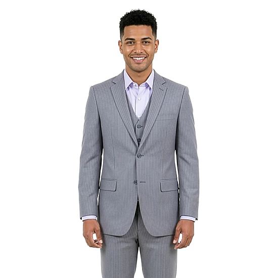 Tazzio Mens Modern Fit 3 Piece Pinstripe Suit Set - JCPenney
