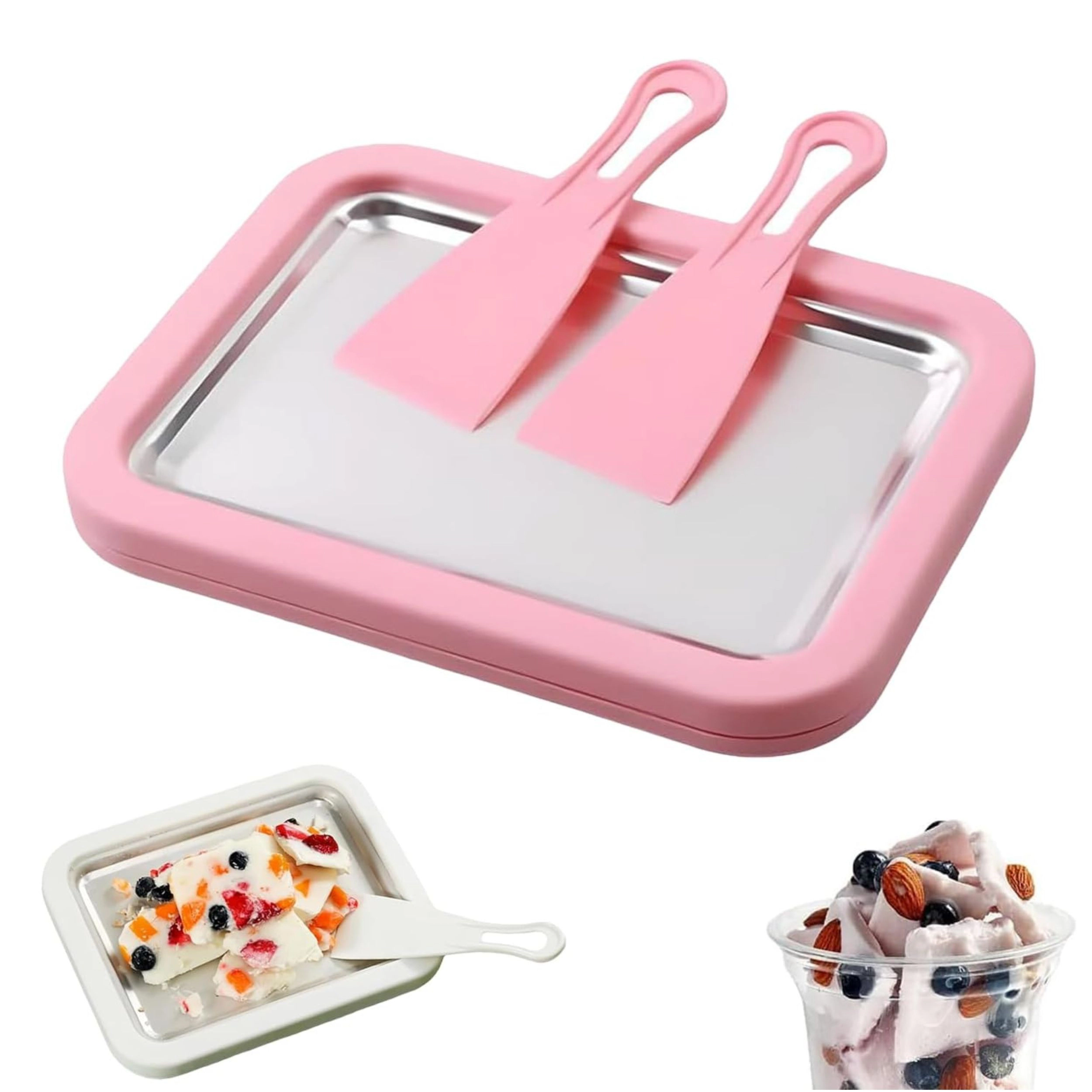Stock Preferred Rolled Ice Cream Maker with Instant Freeze Tray and 2 Scrapers