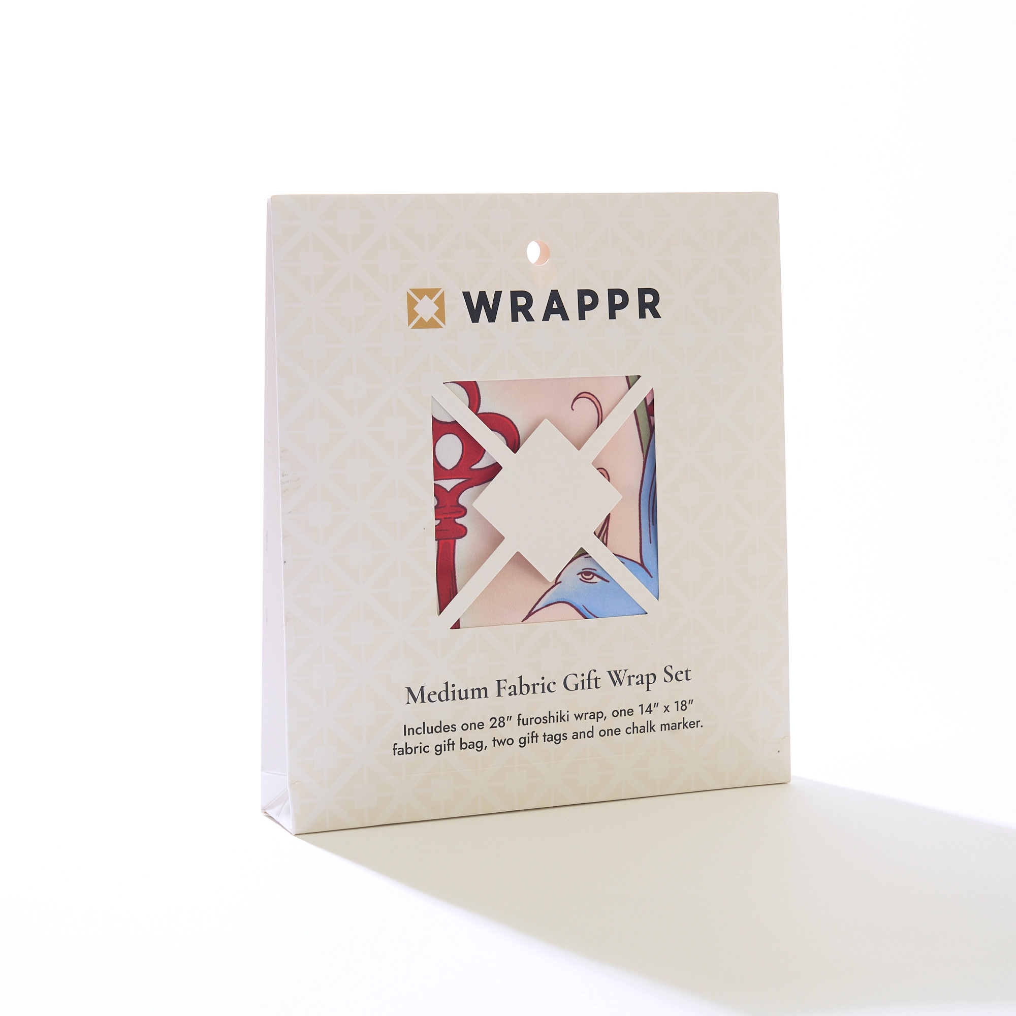 WRAPPR Reusable Fabric Gift Wrap Set with Gift Bag