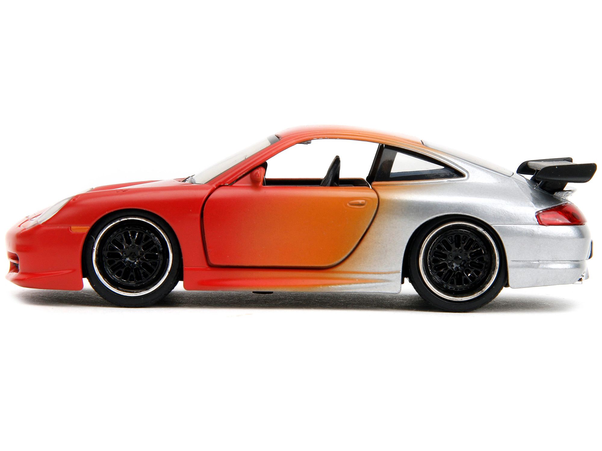 Jada Porsche 911 GT3 RS Matt Orange and Silver Metallic "Pink Slips" Series 1/32 Diecast Model Car by Jada