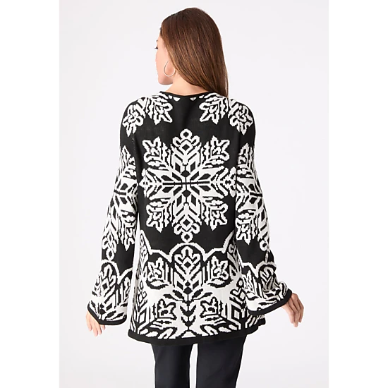 Roaman's Women's Plus Size Fair Isle Boatneck Sweater