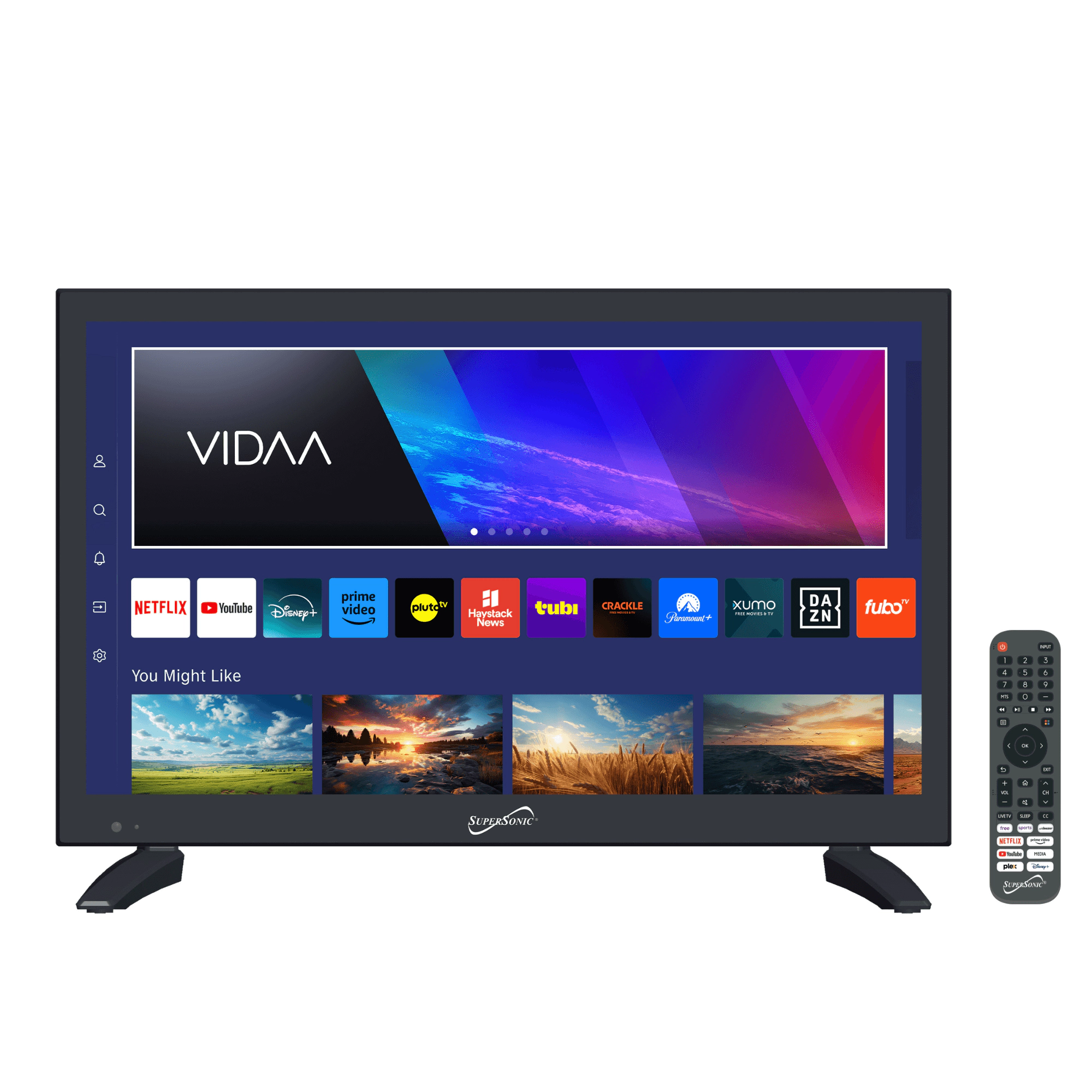 Supersonic 19" VIDAA LED Smart TV with Built-In WiFi