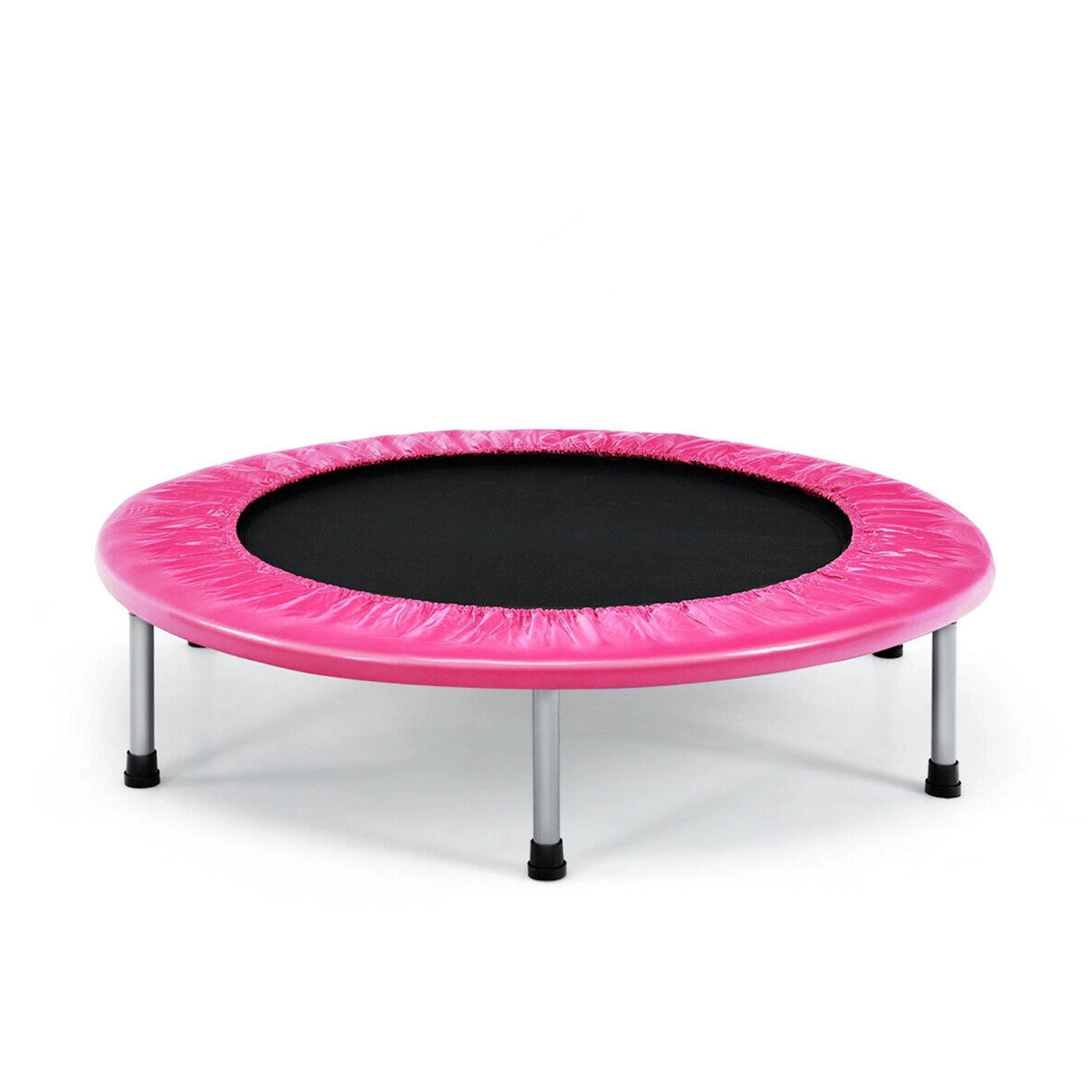 SUGIFT Pink Portable Fitness 38 Inch Adult and Kids Mini Folding Trampoline Rebounder
