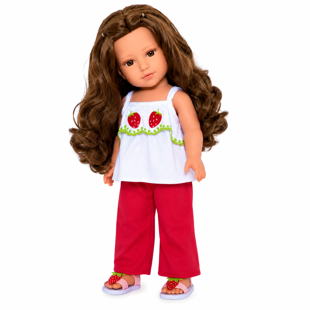 Kennedy and Friends Girl Doll Lorelei 18-Inch Doll with Long Curly Brown Hair and Stunning Brown Eyes