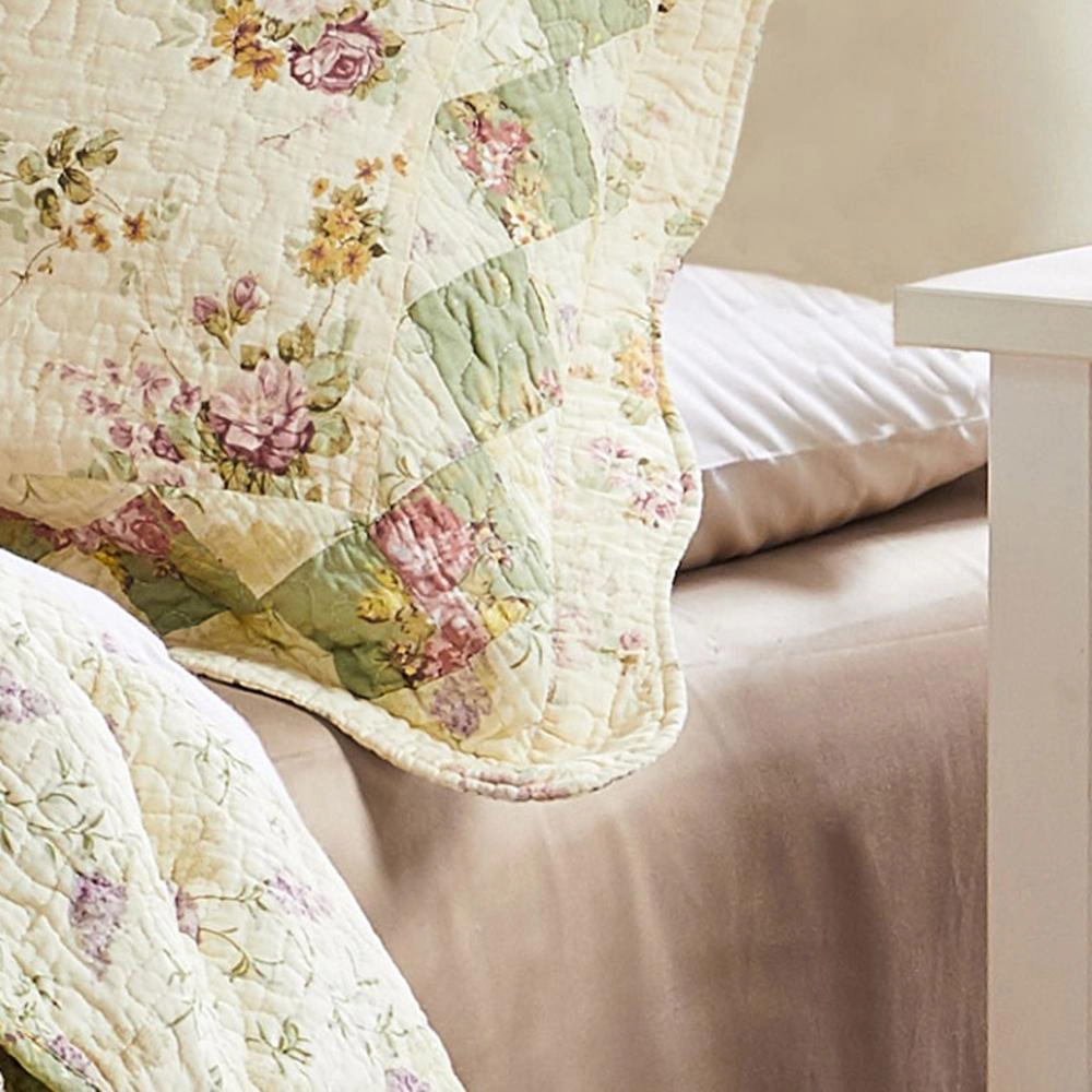 Greenland Home Fashion Bliss Sham - King 20x36", Ivory