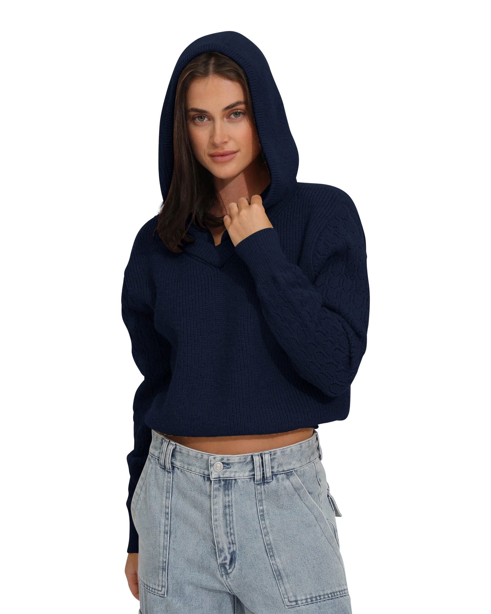 Belle & Bloom Womens On the Run Knitted Hoodie