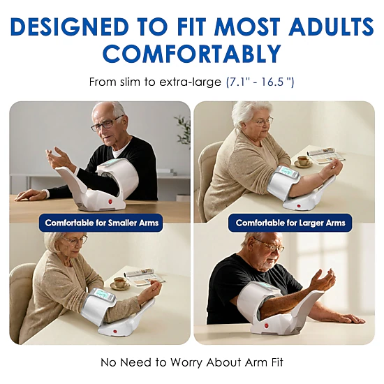 NICEBAY 38-Second Fast Reading Blood Pressure Monitor – Error-Free Cuff, Dual-User Memory, Foldable & USB-C Rechargeable
