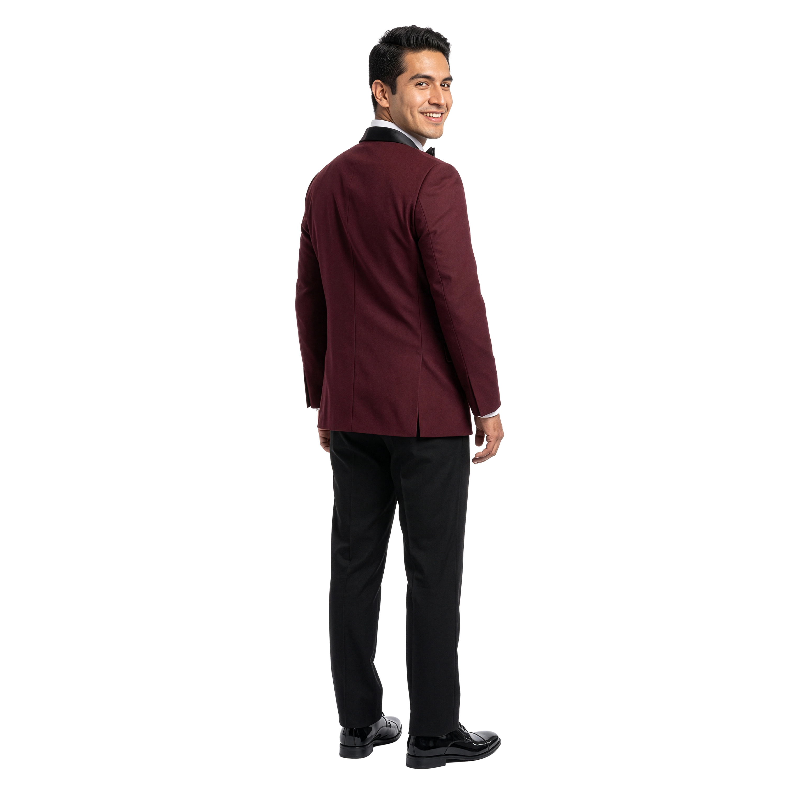 Tazzio Mens Slim Fit Satin Shawl Lapel Dinner Jacket