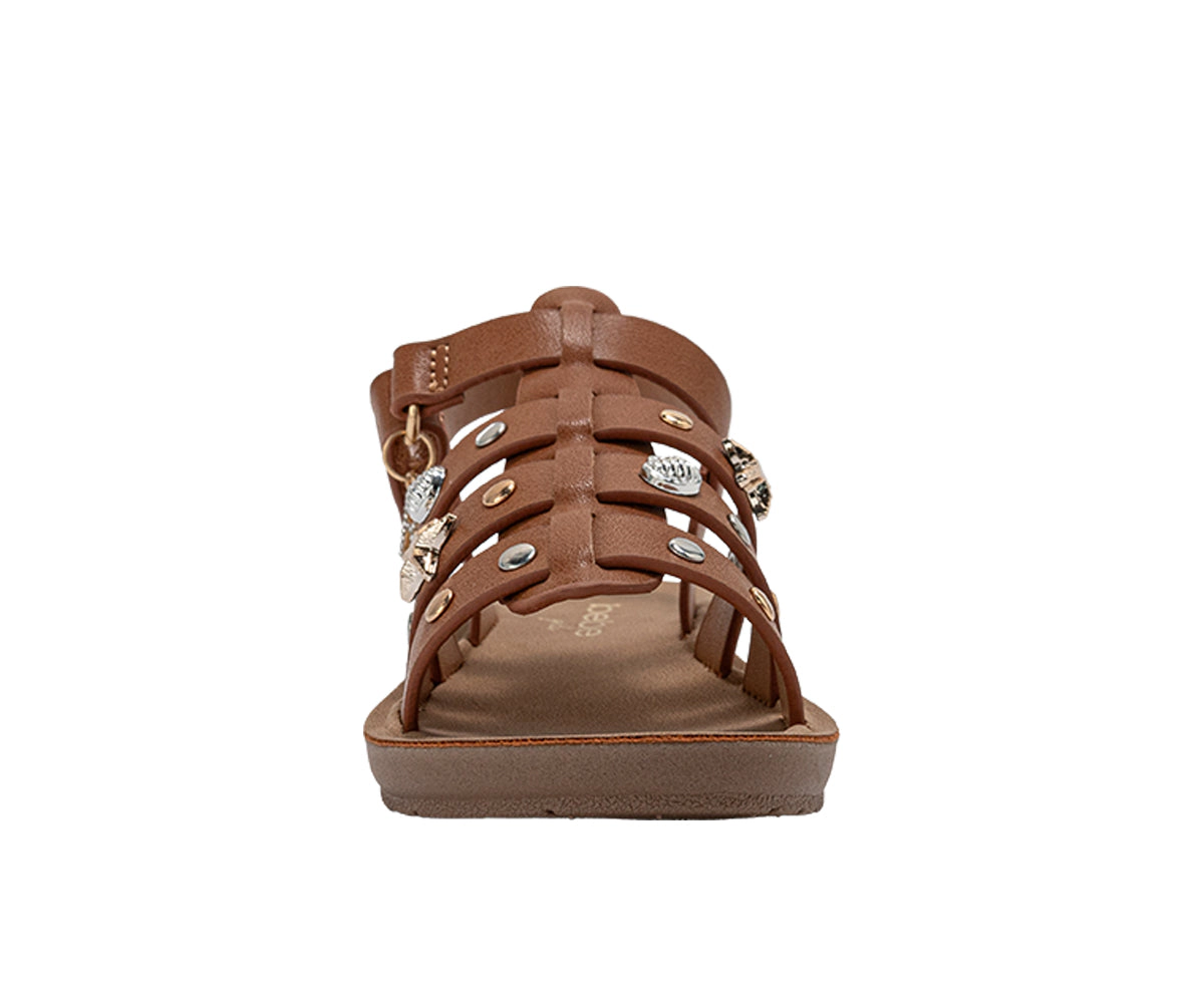 bebe Toddler Girl's Strappy Sandals with Metal Charms