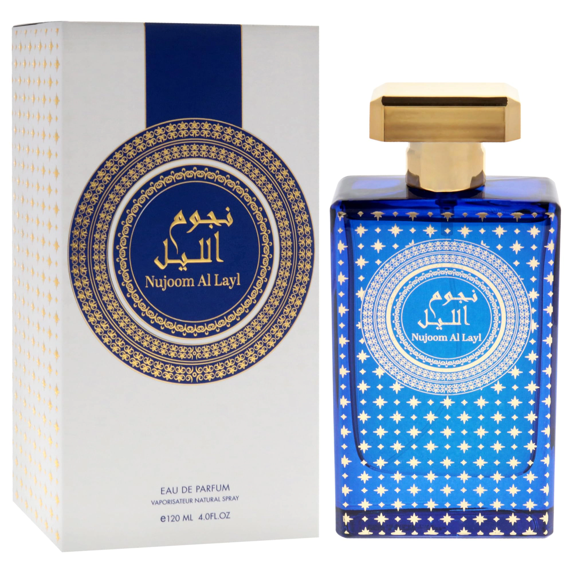 Risala Nujoom Al Layl Eau de Parfum for Men, Fresh Masculine Scent, 4.0 oz Spray