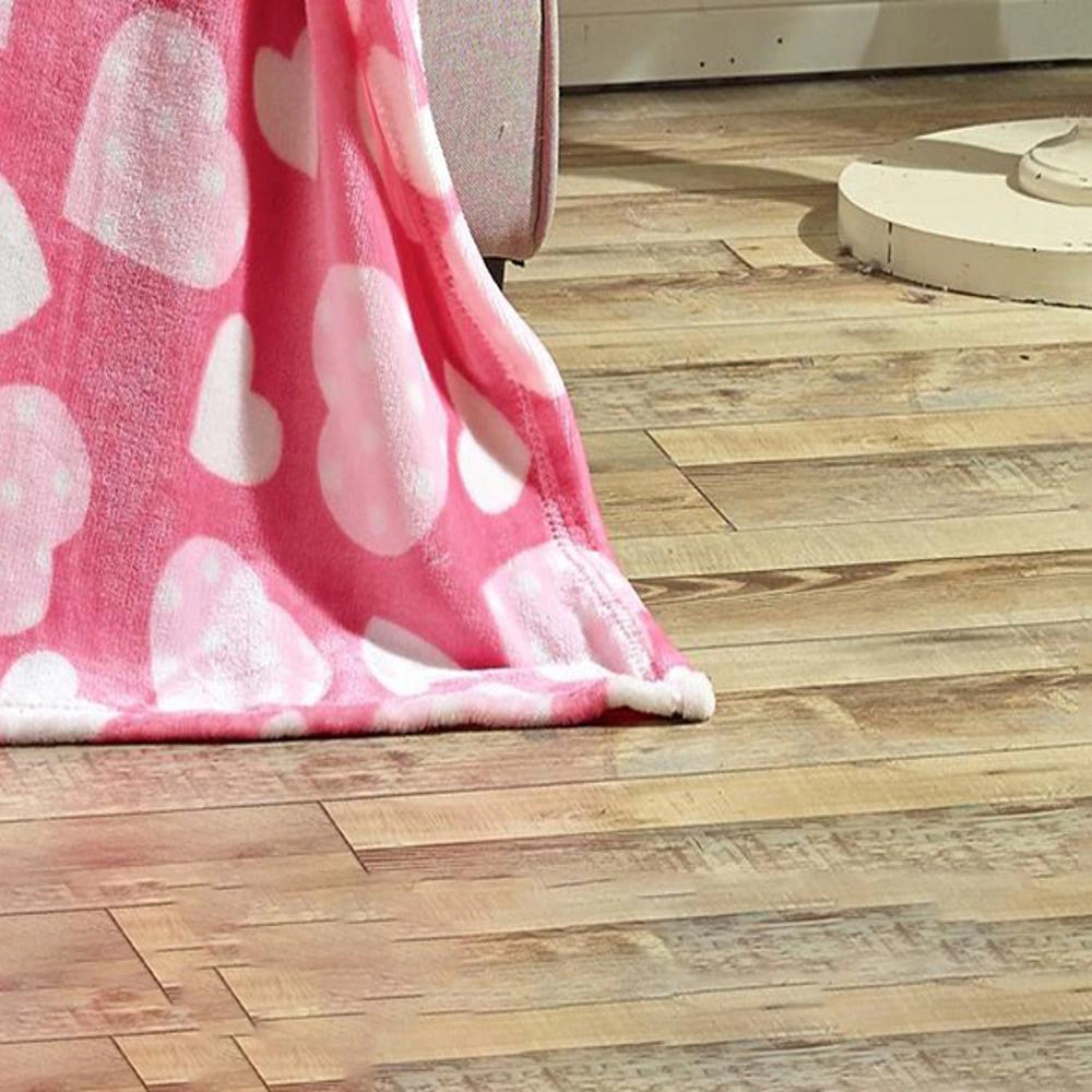 Plazatex Jasmine Valentine Micro Plush Decorative Throw Blanket All Season 50 x 60 Pink