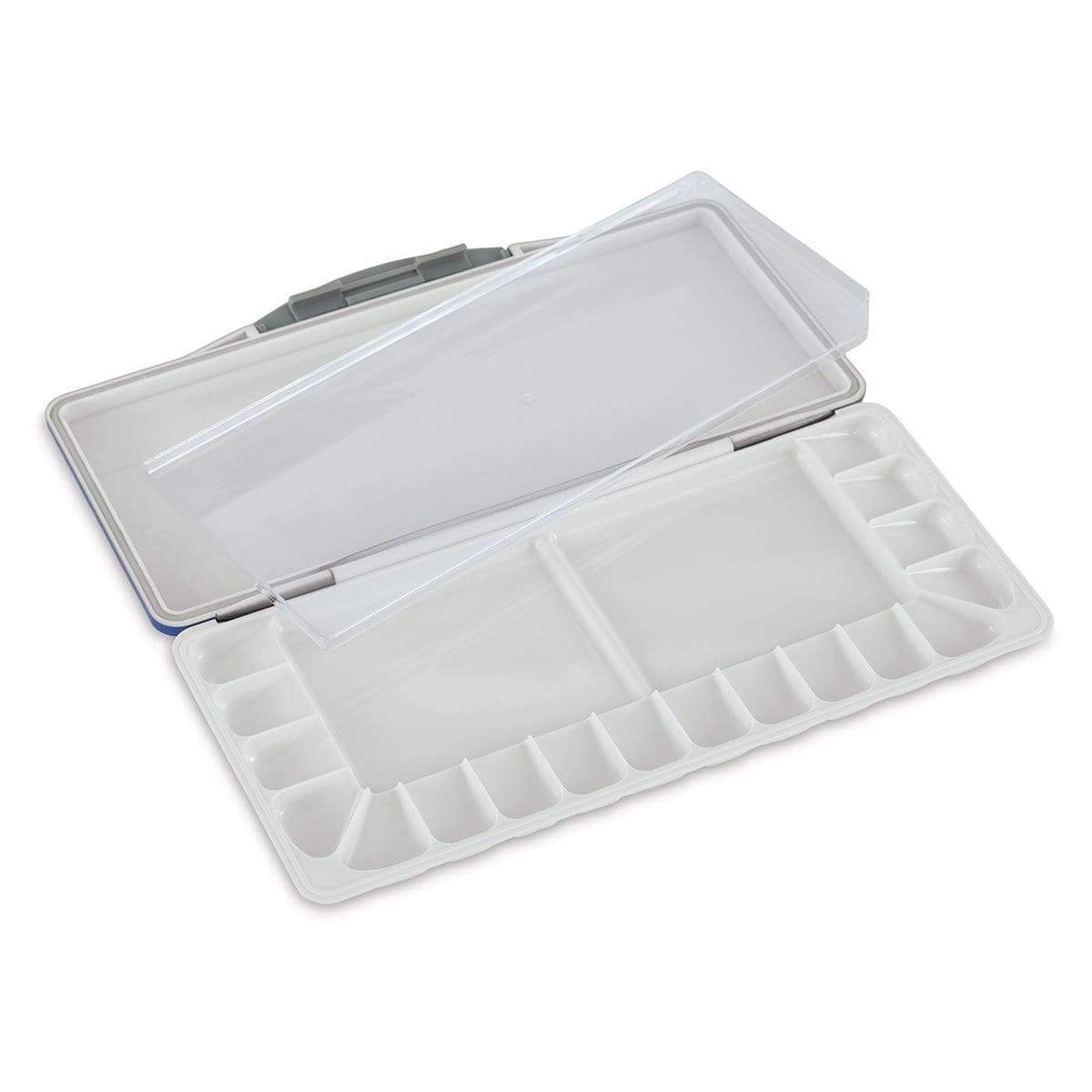 KINGART 18-Well Watercolor Palette with Airtight Snap Lid and Removable Mixing Tray