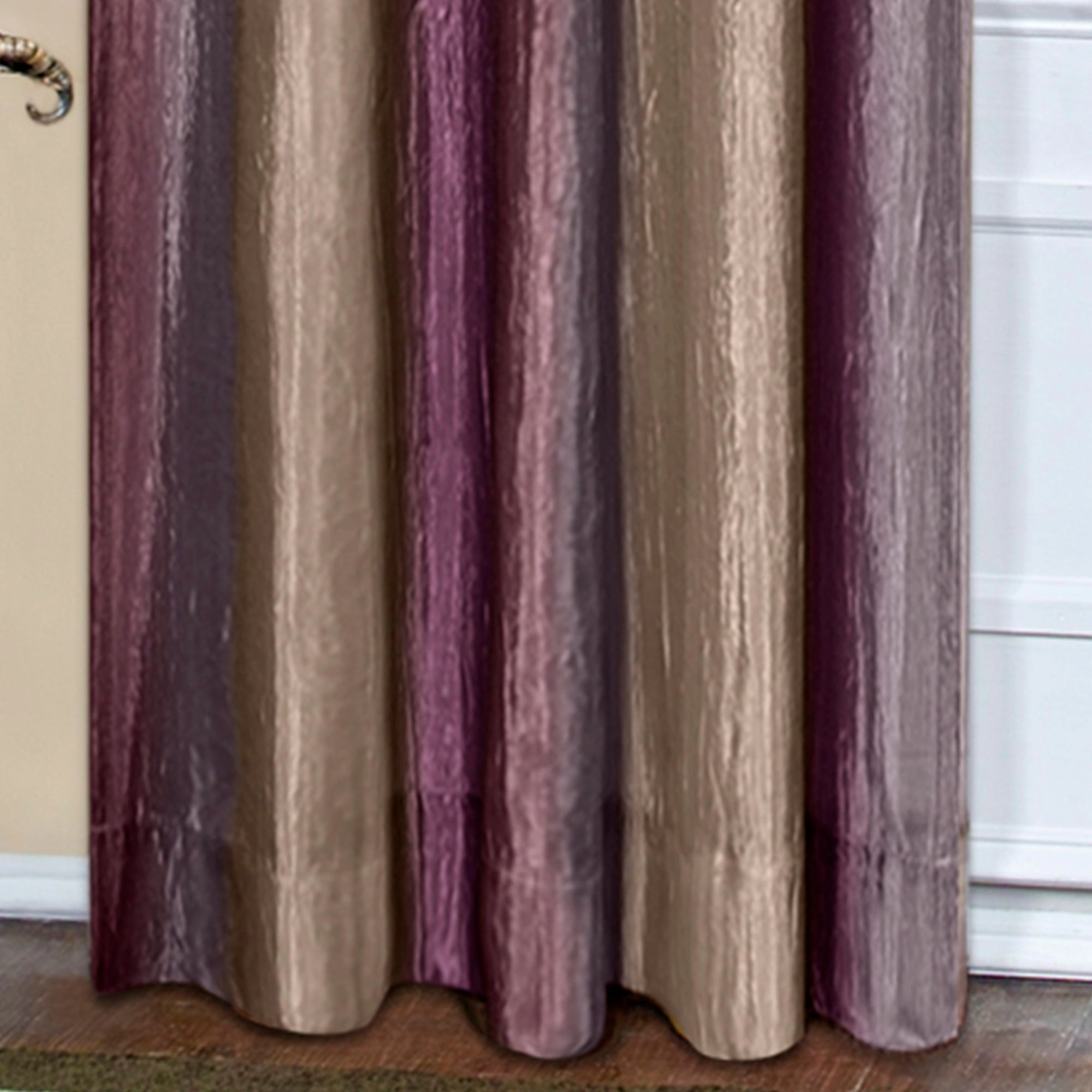 GoodGram Ombre Crushed Satin Sheer Single Window Curtains & Valances