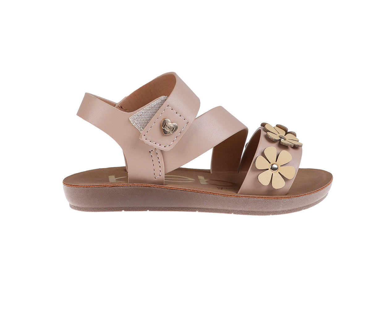 bebe Toddler Girl's Strappy Sandals Hook and Loop Closure