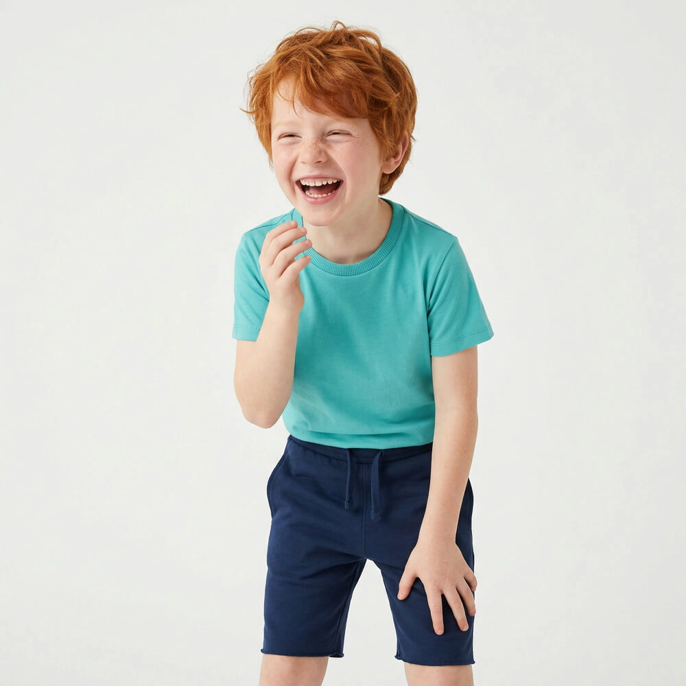 Mightly Kids Organic Cotton Short Sleeve Classic Fit T-Shirts, 3pack