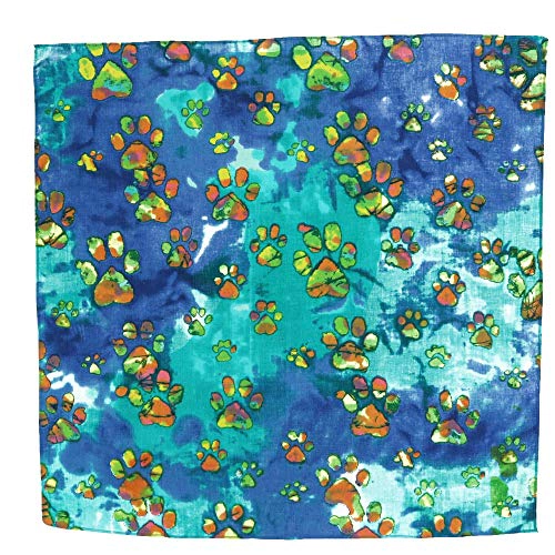 CTM Batik Paws Dog Print Bandana