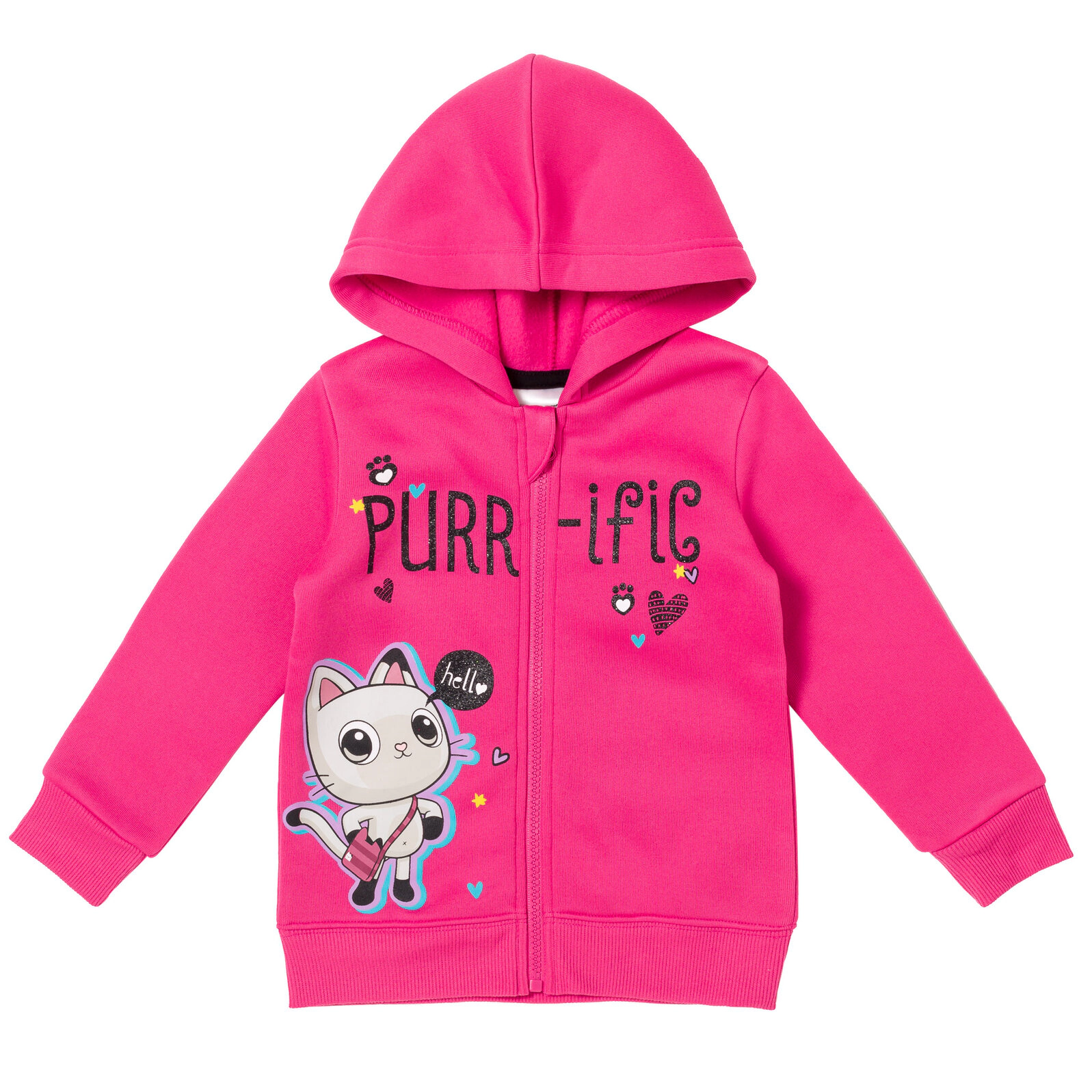 Dreamworks Gabby's Dollhouse Girls' Zip-Up Hoodie and Leggings Set