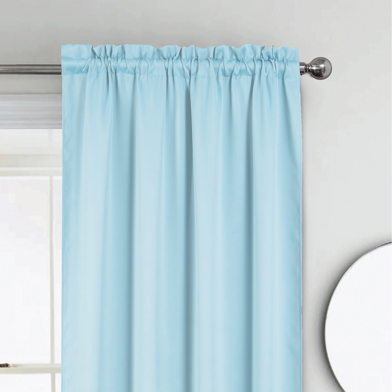 RT Designers Collection 100% Polyester Twilight Blackout Rod Pocket Curtain Panel 54" x 84" Blue