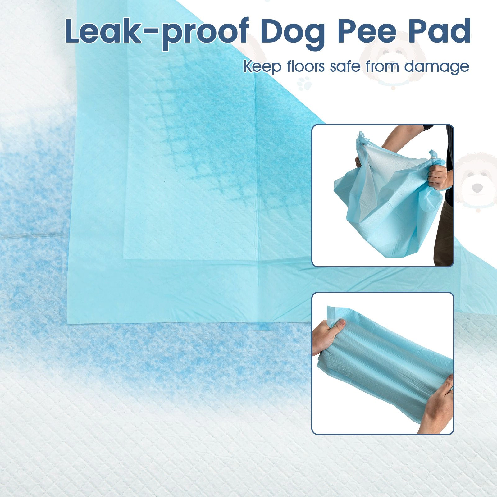 Slickblue Dog Pee Pads 150 Count, Disposable Training Pads