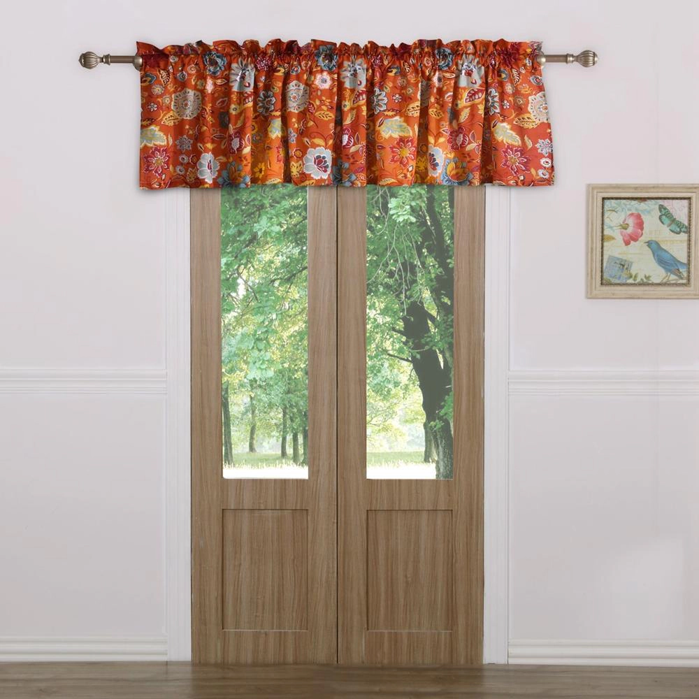 Greenland Home Fashion Astoria Window Valance With 2" header 3" rod pocket Spice 84x19"