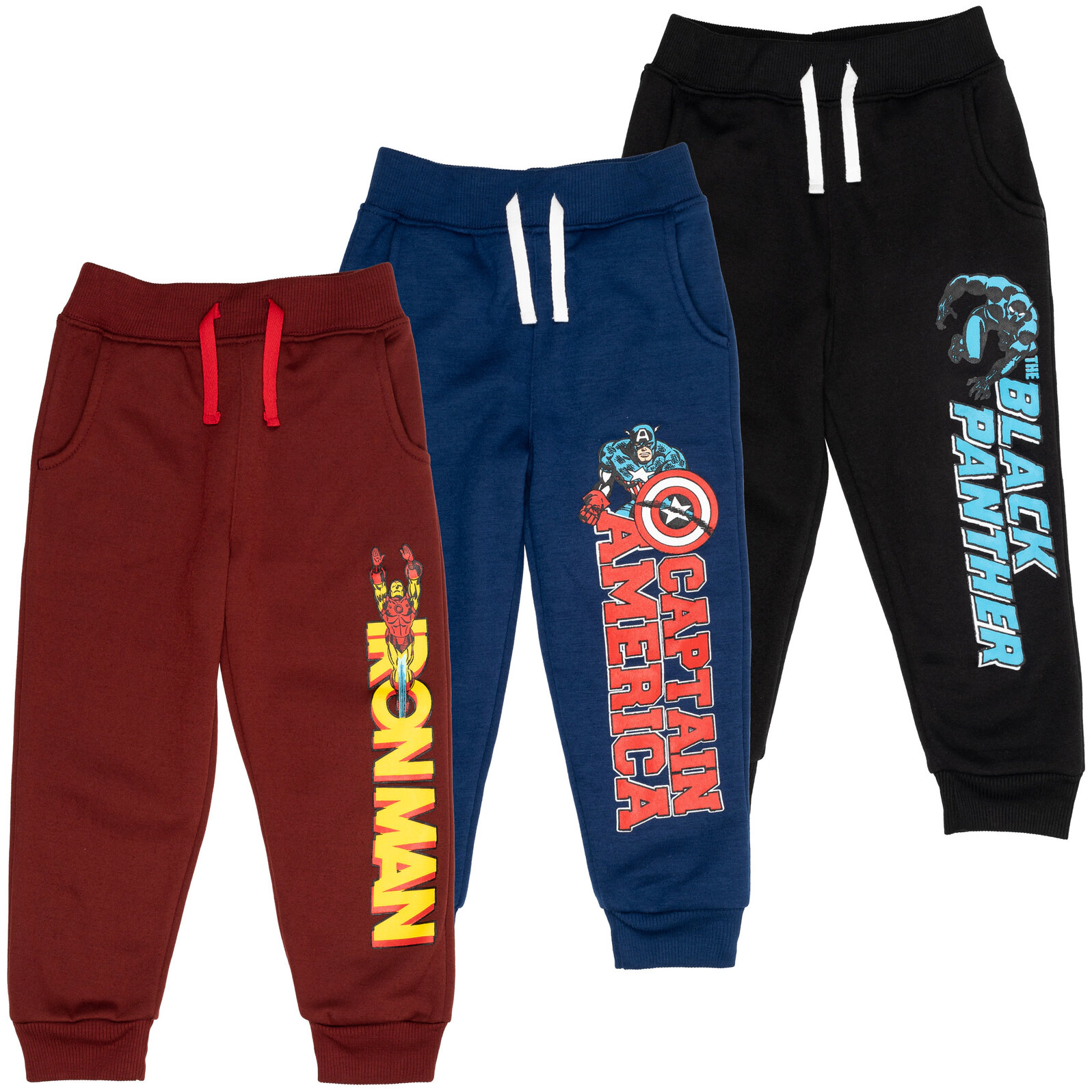 Marvel Boys' 3-Pack Fleece Jogger Pants