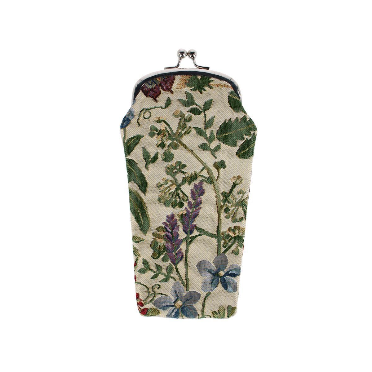 CTM Women's Garden Print Tapesty Glasses Case