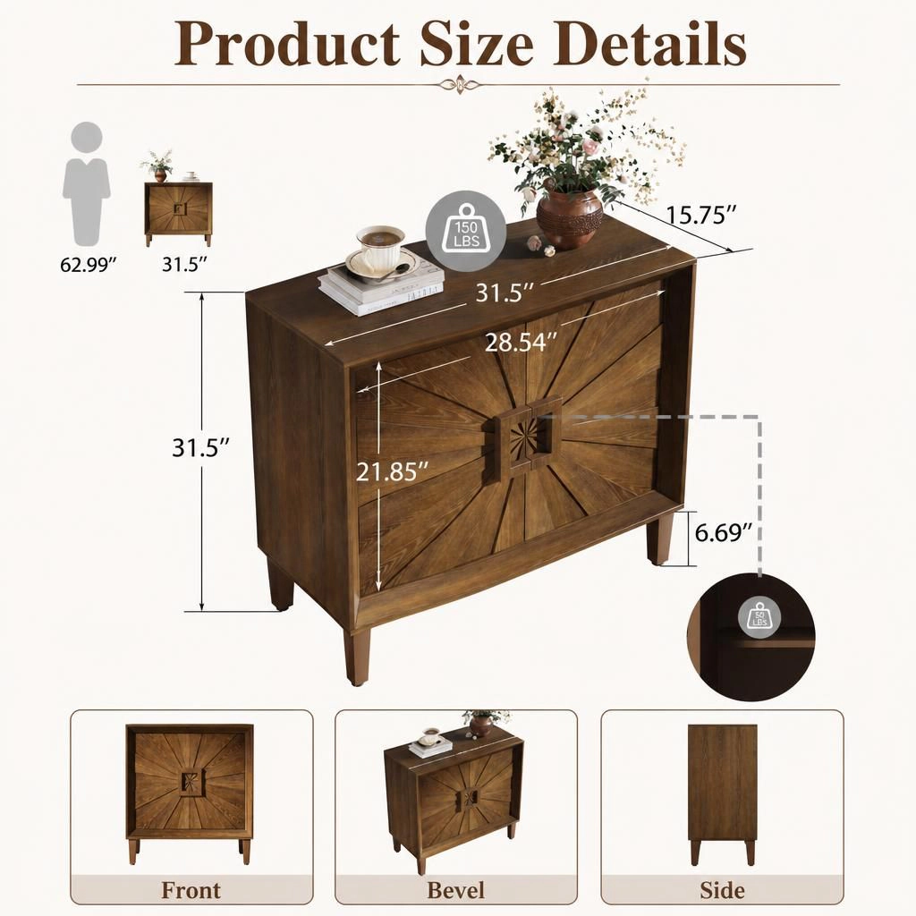 GOODSILO Compact Freestanding Indoor Storage Cabinet