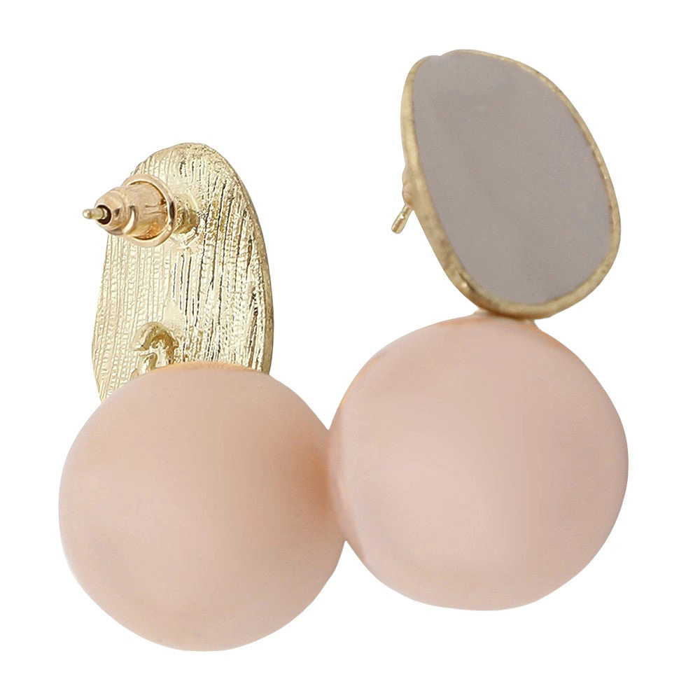 SOHI Women's Gold-Toned Circular Drop Earrings