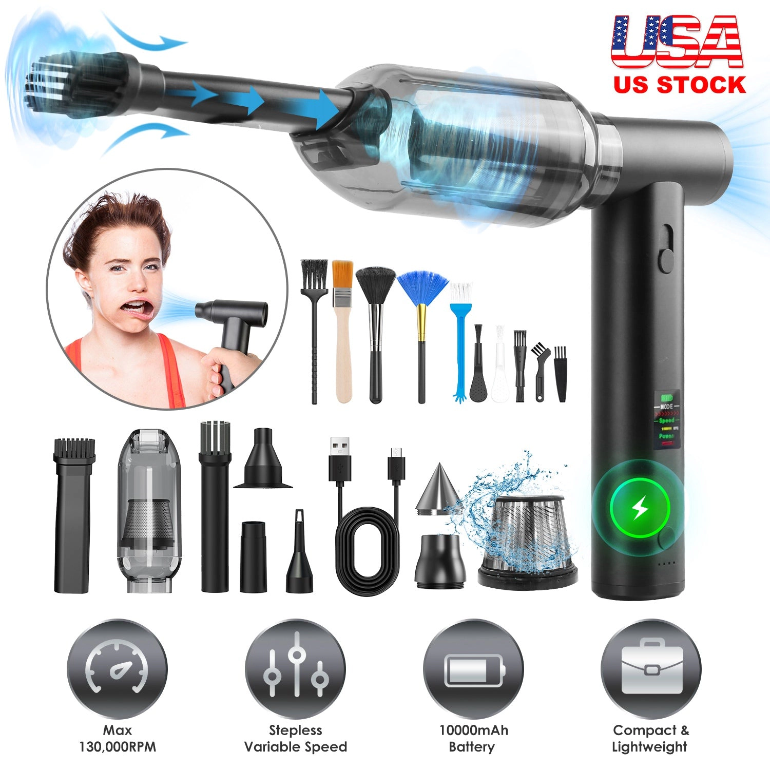 GBruno Brushless Cordless Air Duster And Vacuum