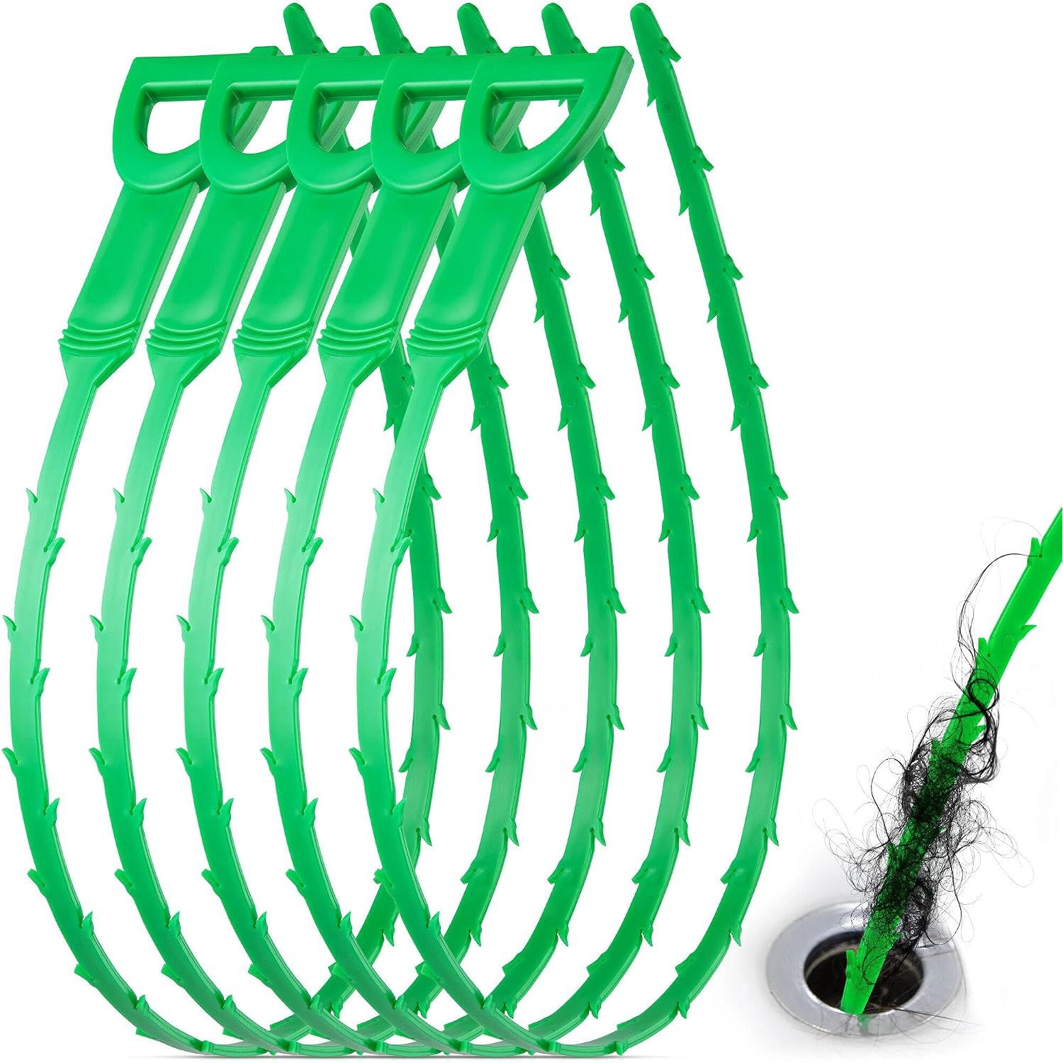 Zulay Kitchen 5 Pack 20-Inch Plumbing Snake Drain Clog Remover by Simple Craft