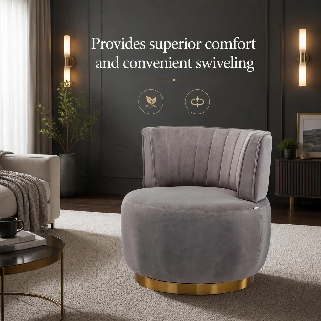 GOODSILO Upholstered Velvet Accent Chair Soft Padded Seating