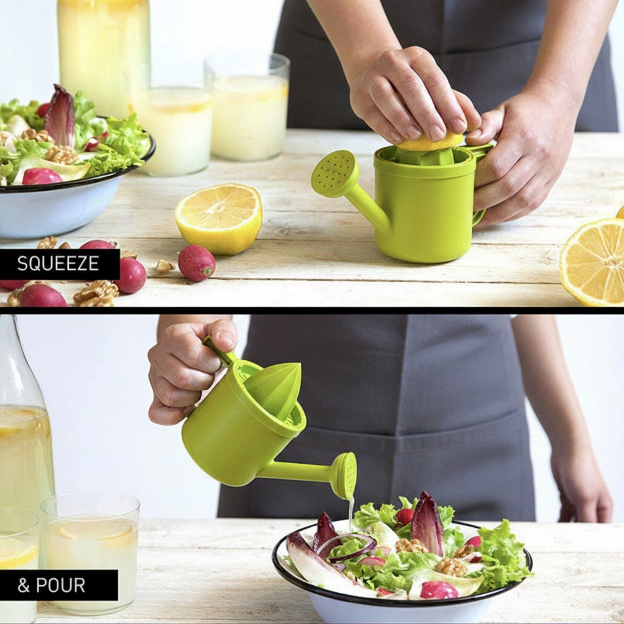 Alilang Women Handheld Citrus Juicer with Spout and Handle Manual Lemon Juicing Container
