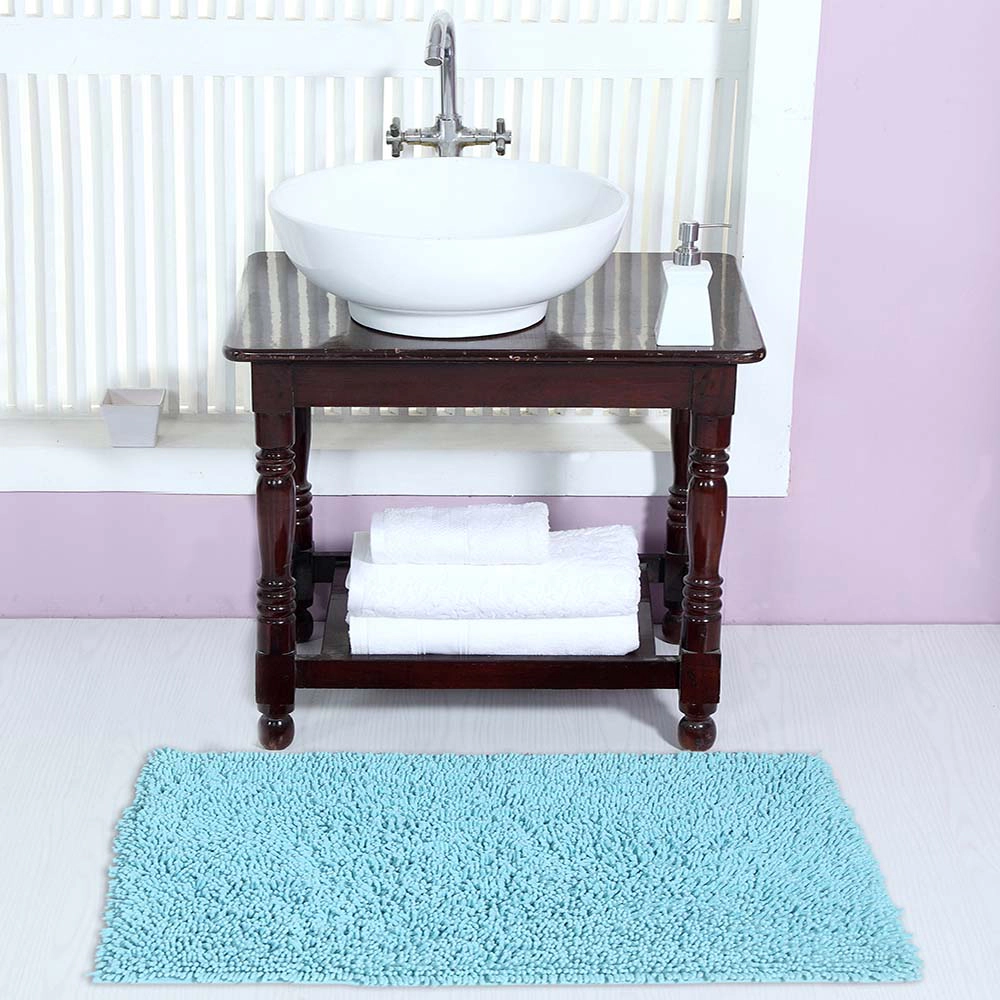 Knightsbridge Chenille Shaggy 220 GSF Non Skid Back Bath Rug