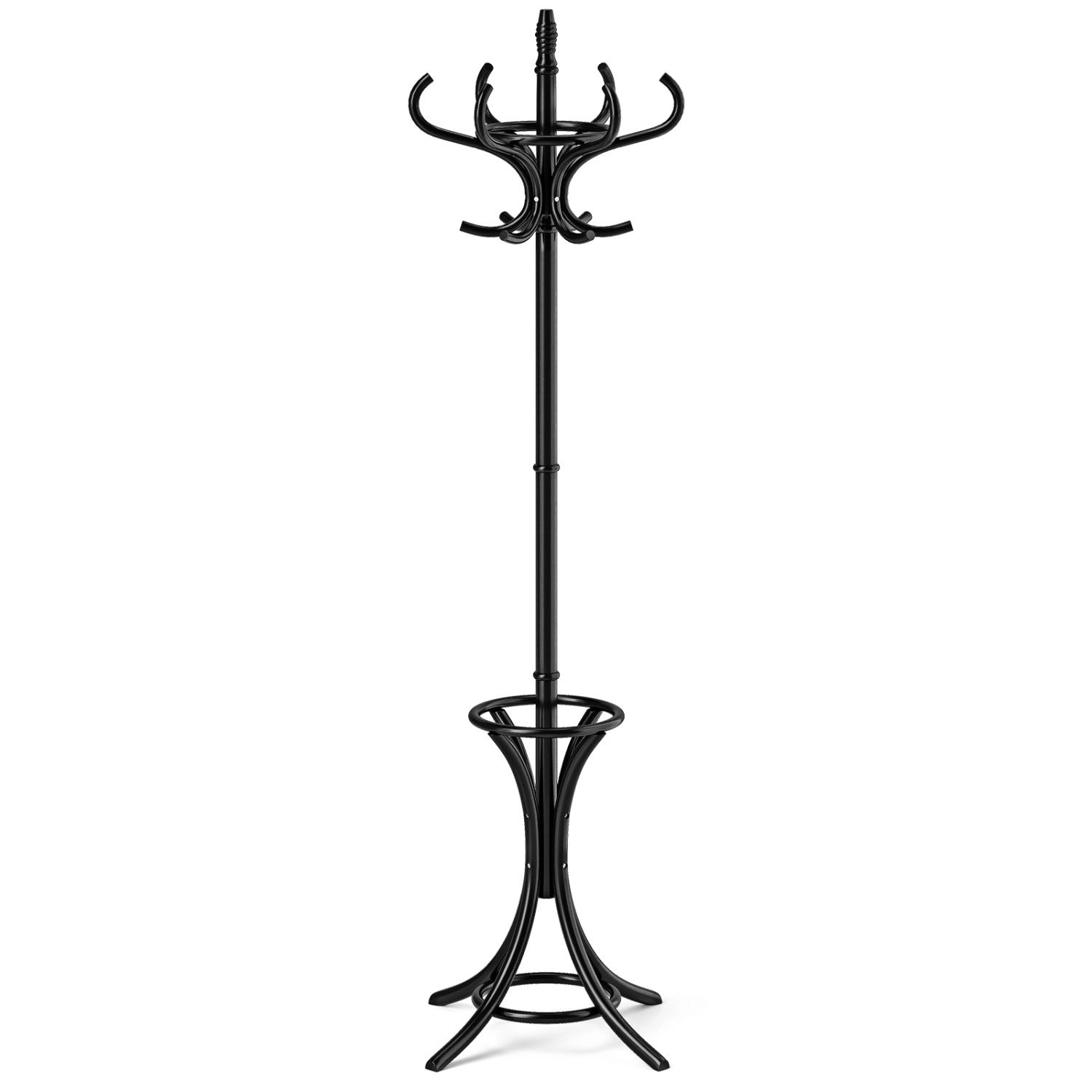 SlickBlue Freestanding Coat Rack with Hooks for Entryway Storage