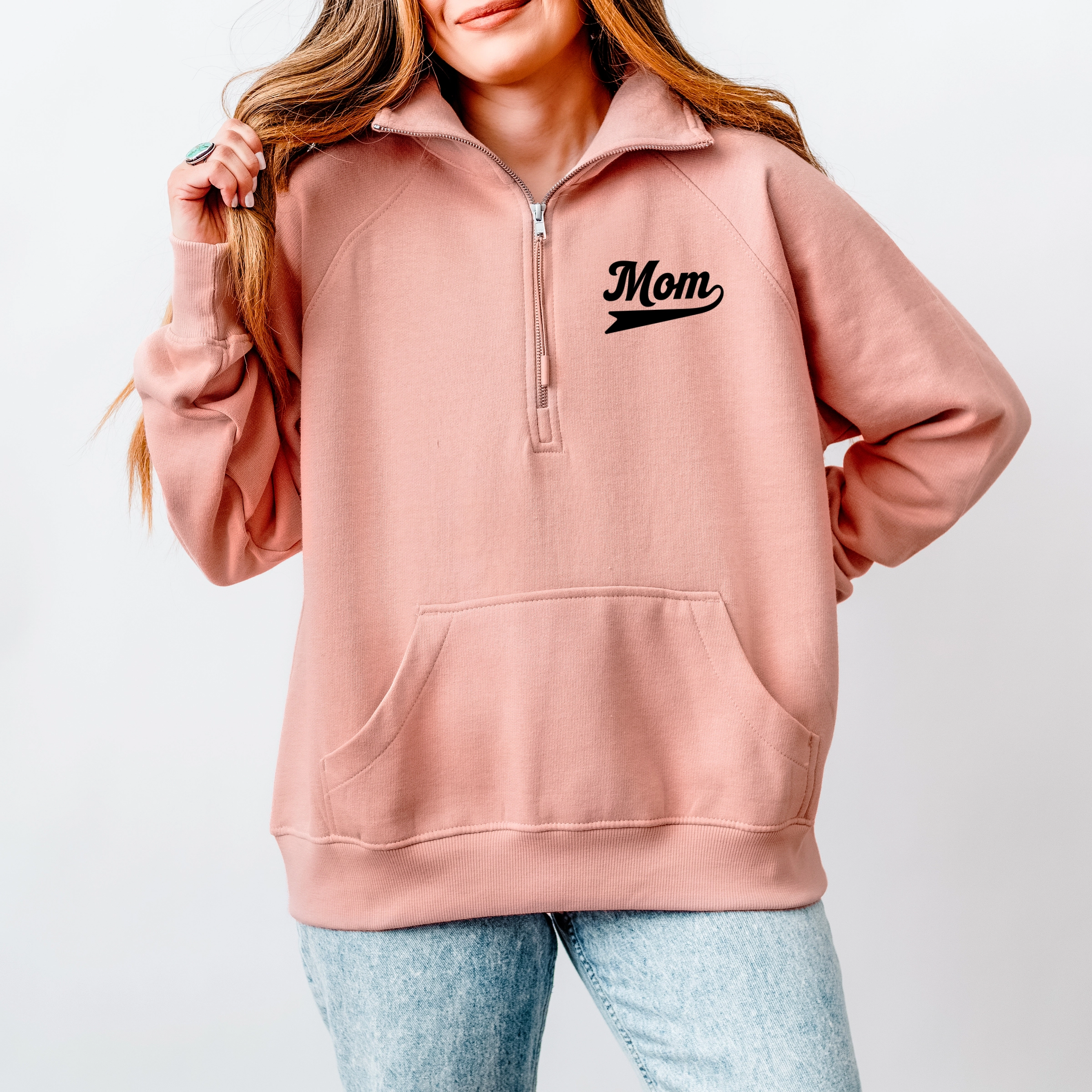 Simply Sage Market Motherhood University Jersey Quarter-Zip Fleece