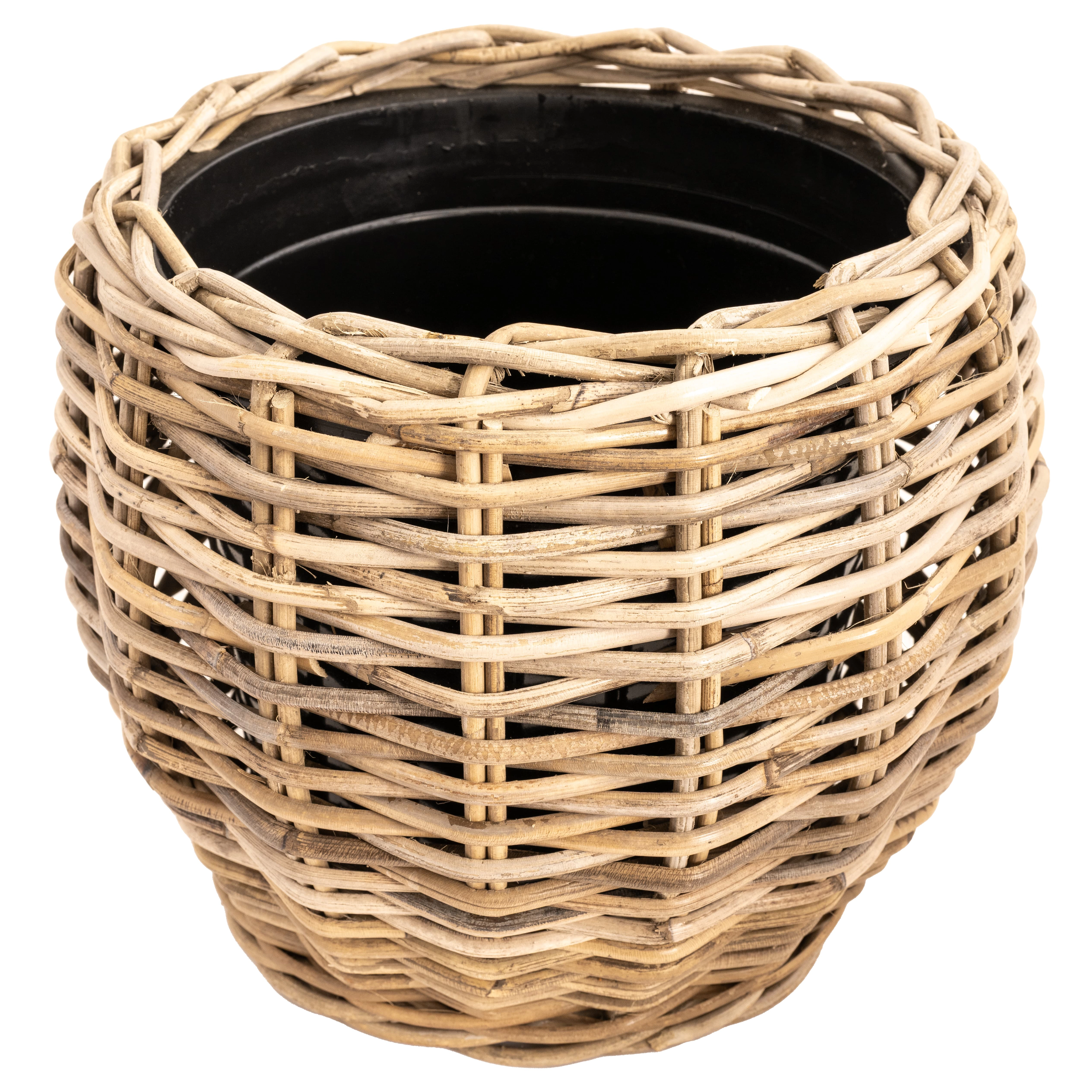 Saboga Home™ Round Belly Planter with Plastic Insert