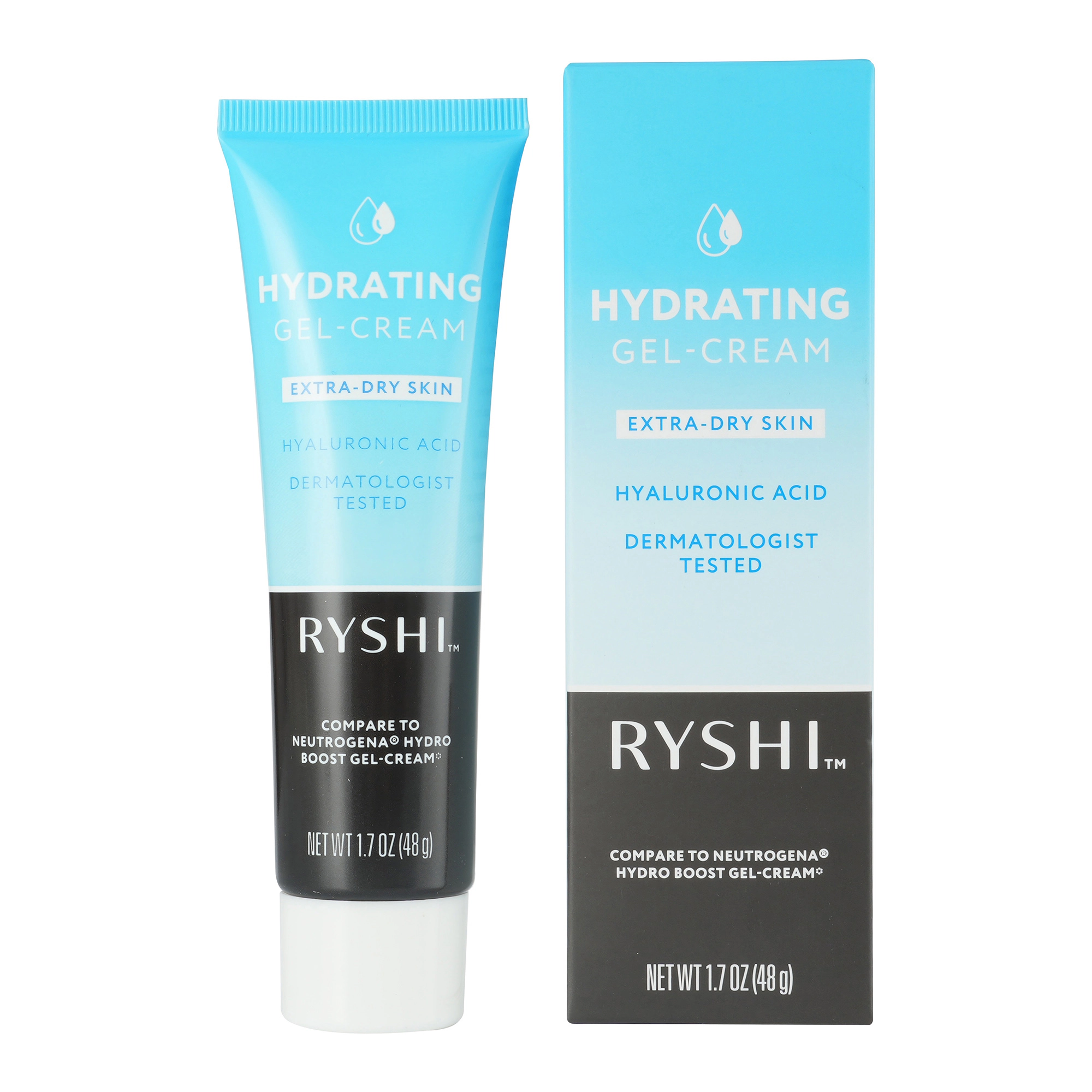 Pursonic Women's Hydrating Gel Cream with Hyaluronic Acid for Dry & Sensitive Skin, 1.7 Oz