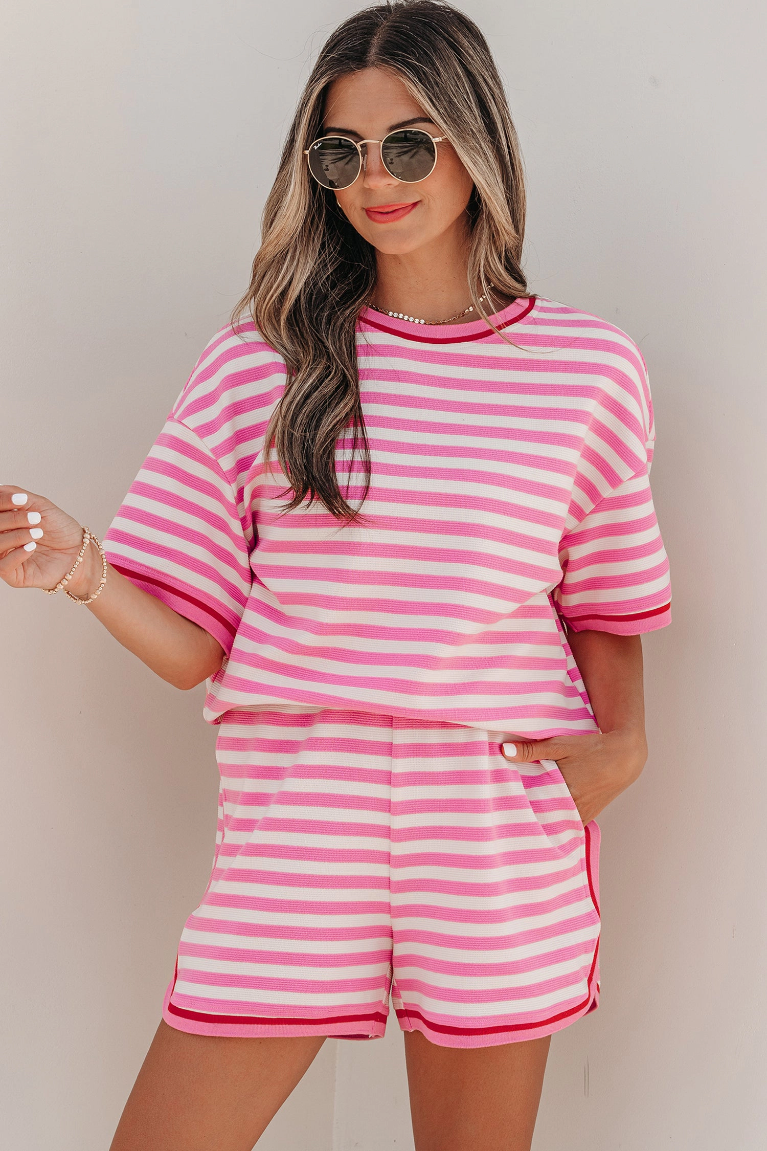 Threaded Pear Womens Matilda Trim Short Sleeve Set