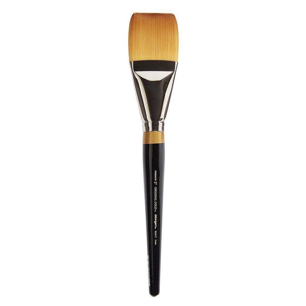 KINGART Original Gold 9550 Square Wash Golden Taklon Brush