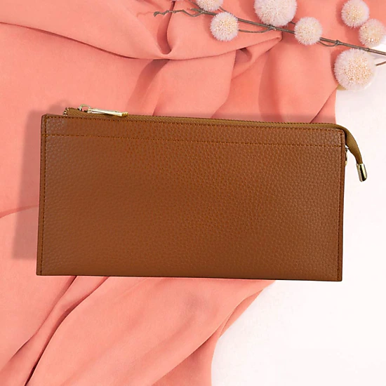 Fashnzfab Faux Leather Slim Wallet Crossbody Bag