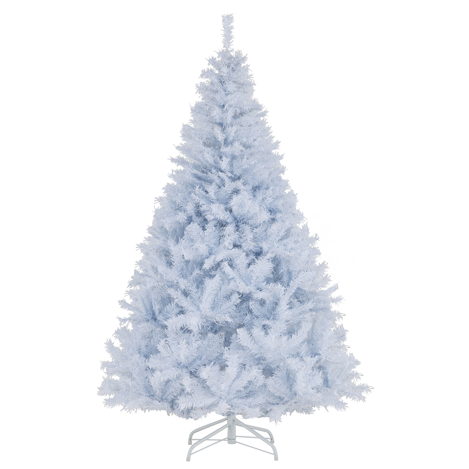SUGIFT 6-ft All-White Pre-Lit Hinged Artificial Christmas Tree with 1000 Branch Tips and 280 LED Lights