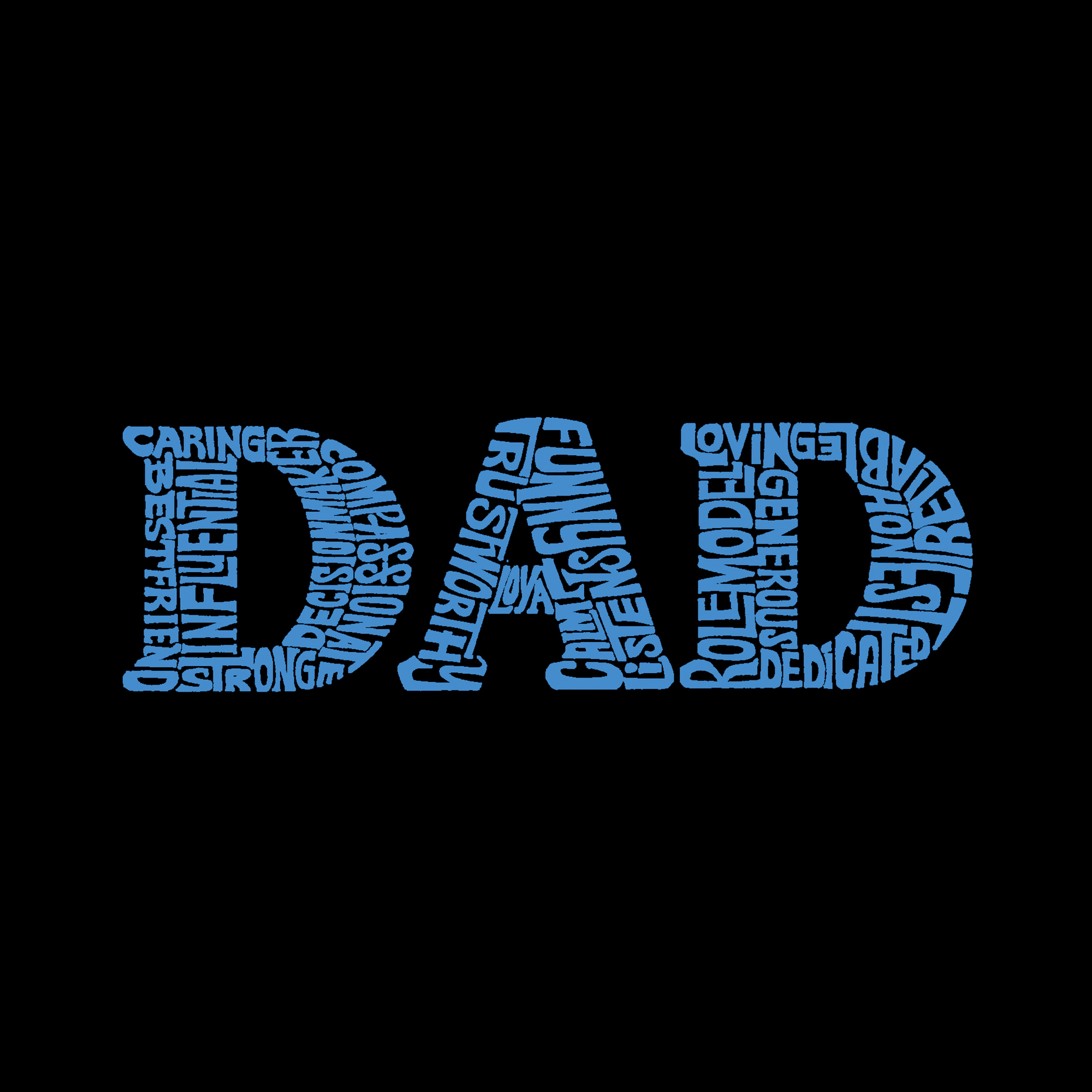 LA Pop Art Dad - Men's Word Hooded Sweatshirt