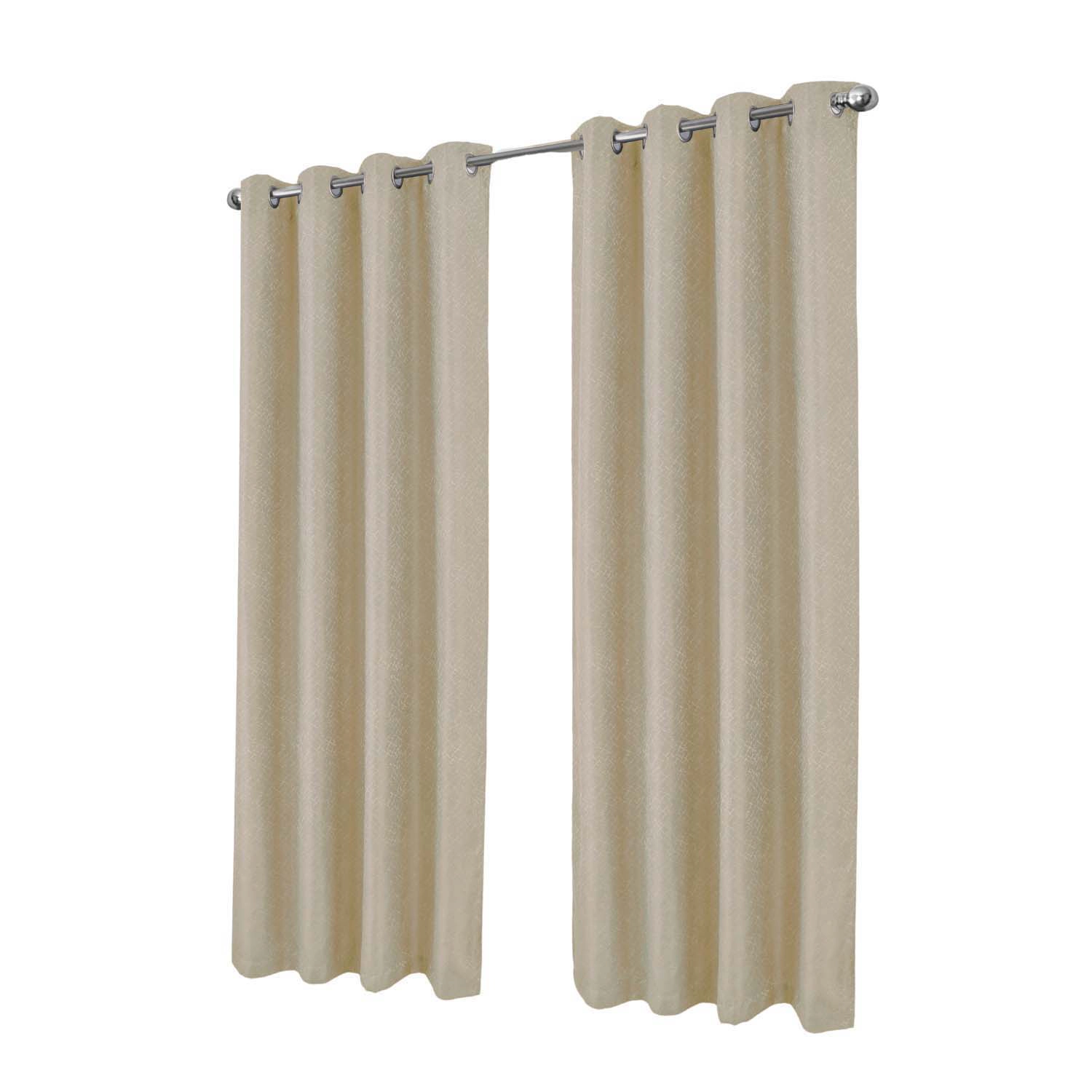 RT Designer Collection Cassi Shimmer Jacquard Grommet Curtain Panel 54" x 90" Taupe