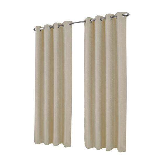 RT Designer Collection Cassi Shimmer Jacquard Grommet Curtain Panel 54" x 90" Taupe