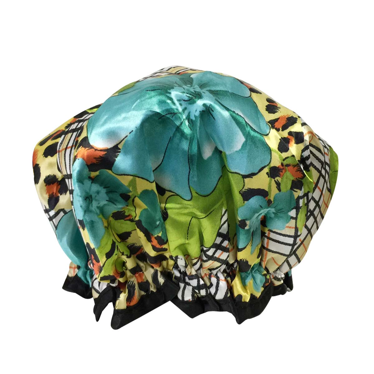 Wrapables Women's Trendy Satin Shower Cap