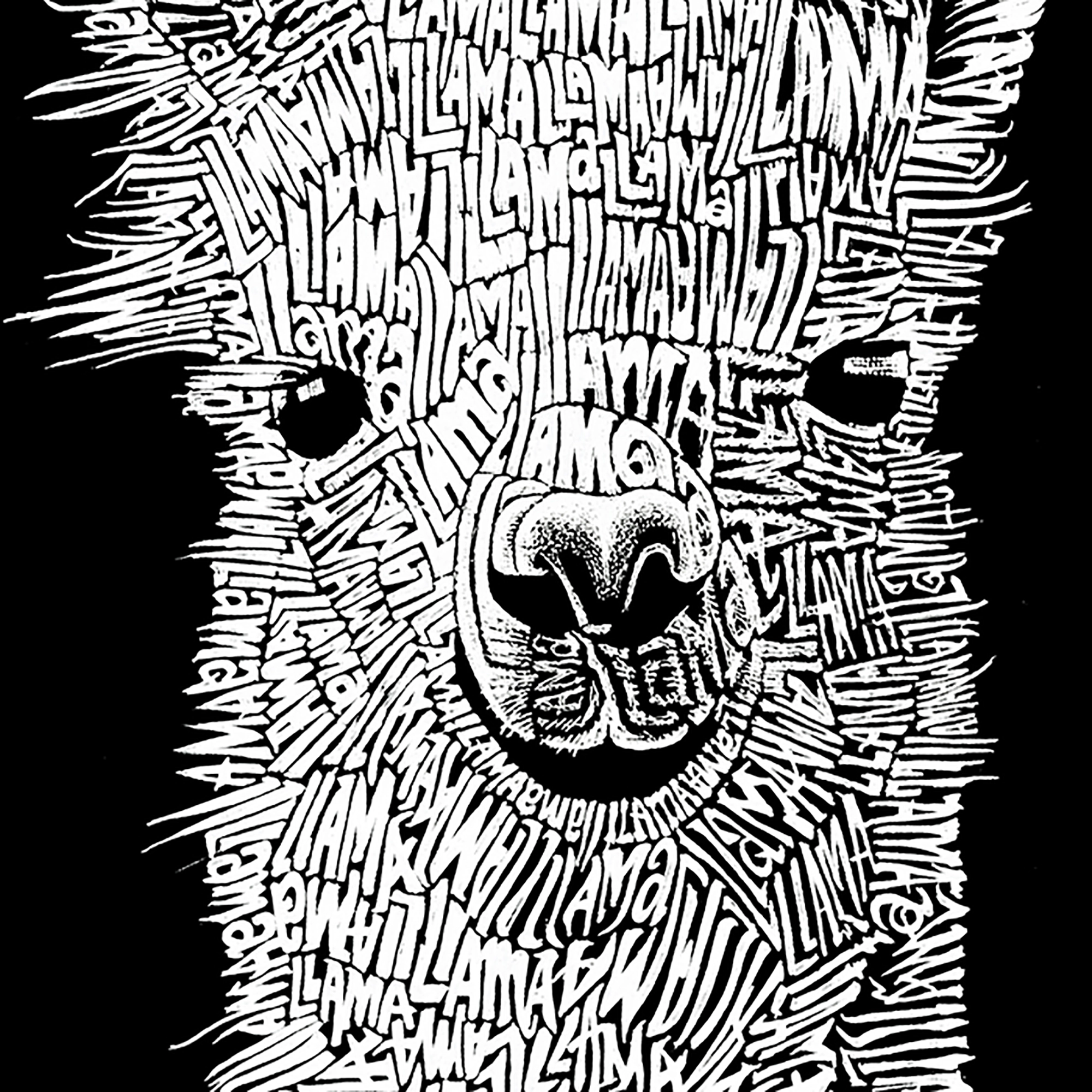 LA Pop Art Men's Word T-Shirt - Llama